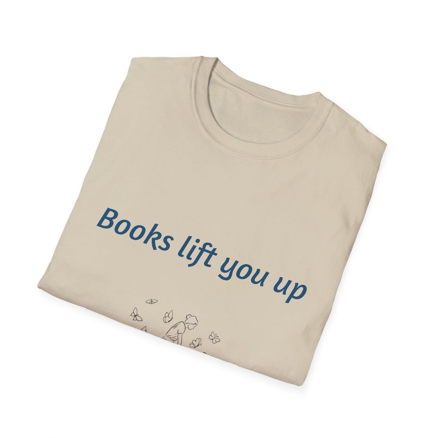 Inspirational Unisex Softstyle T-Shirt - Books Lift You Up