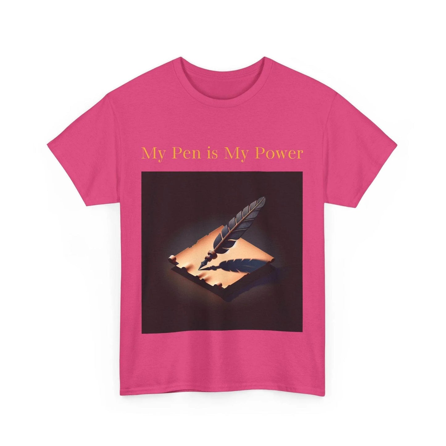My Pen is My Power Unisex Heavy Cotton Tee - Creative Writer's Apparel - The Dreamer's Bookshop.