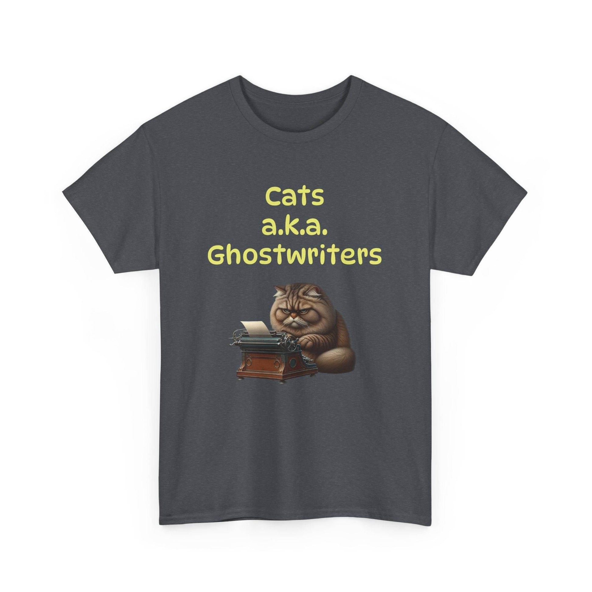 Cats Ghostwriters - A Unisex Heavy Cotton Tee - Perfect Gift for Book Lovers - The Dreamer's Bookshop.