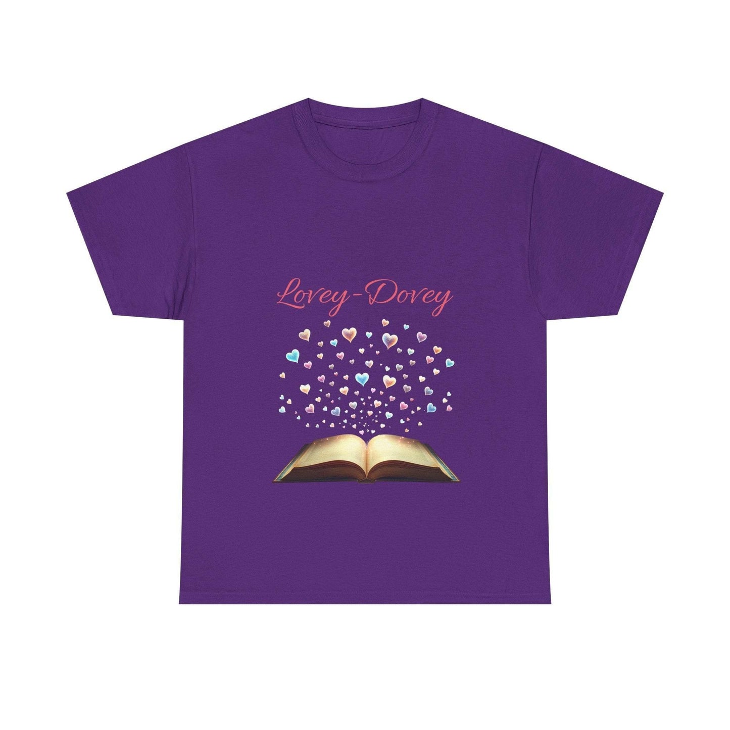 Lovey - Dovey - Unisex Heavy Cotton Tee - Sweet Romance - The Dreamer's Bookshop.
