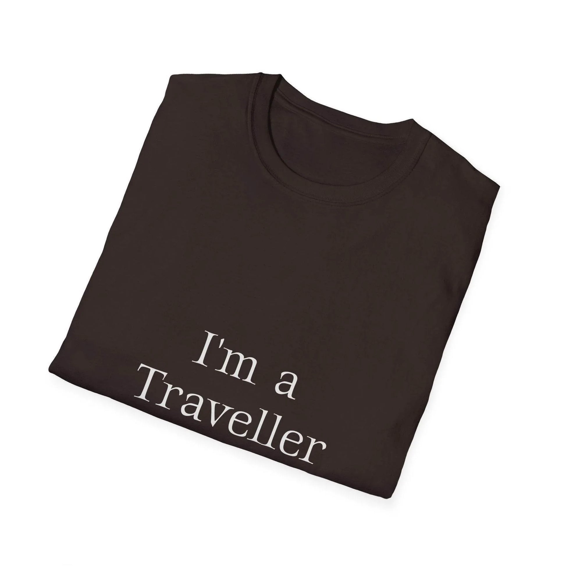 Unisex Softstyle T-Shirt - 'I'm a Traveller of Worlds' & 'Books Take Me Places Far & Beyond' - The Dreamer's Bookshop.