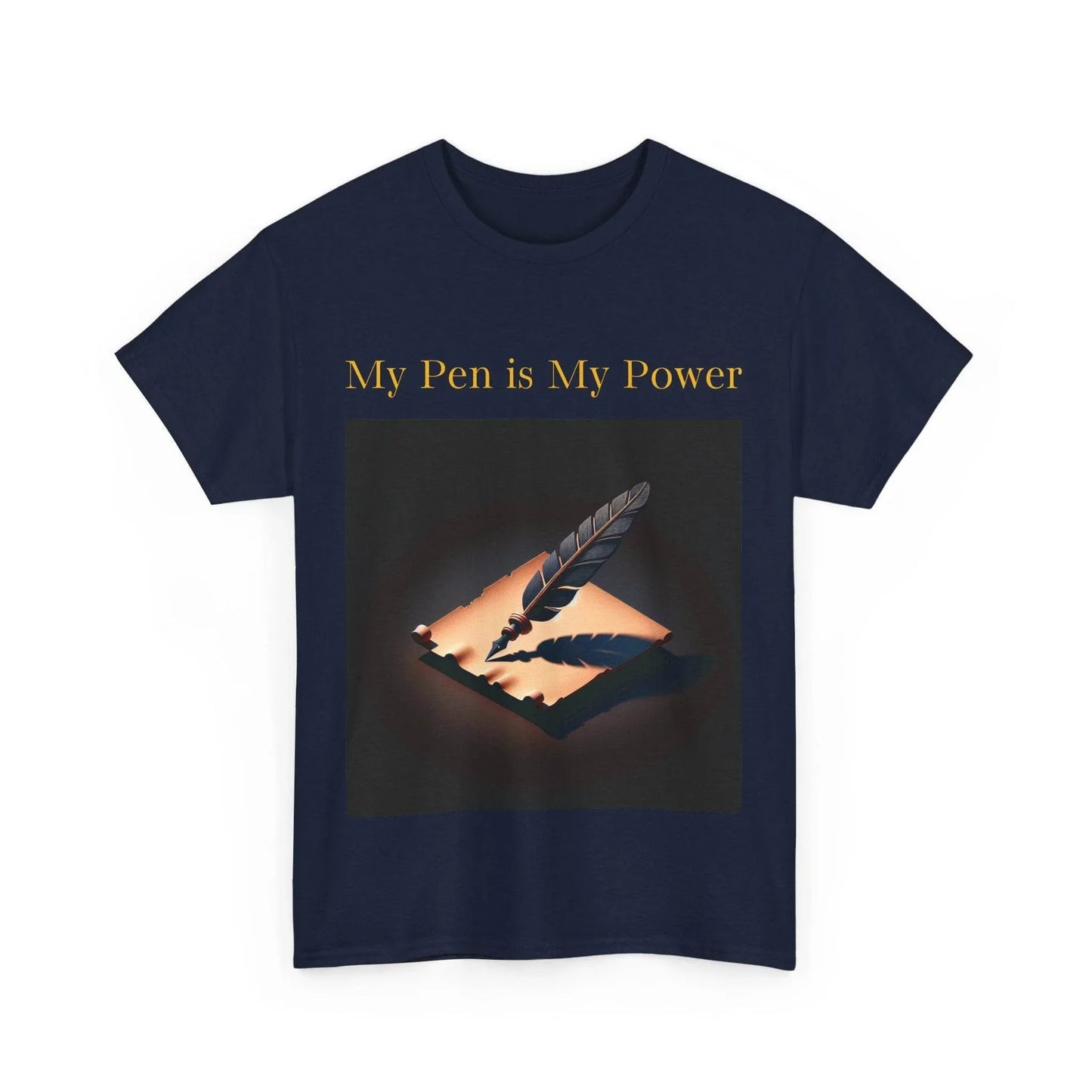 My Pen is My Power Unisex Heavy Cotton Tee - Creative Writer's Apparel - The Dreamer's Bookshop.
