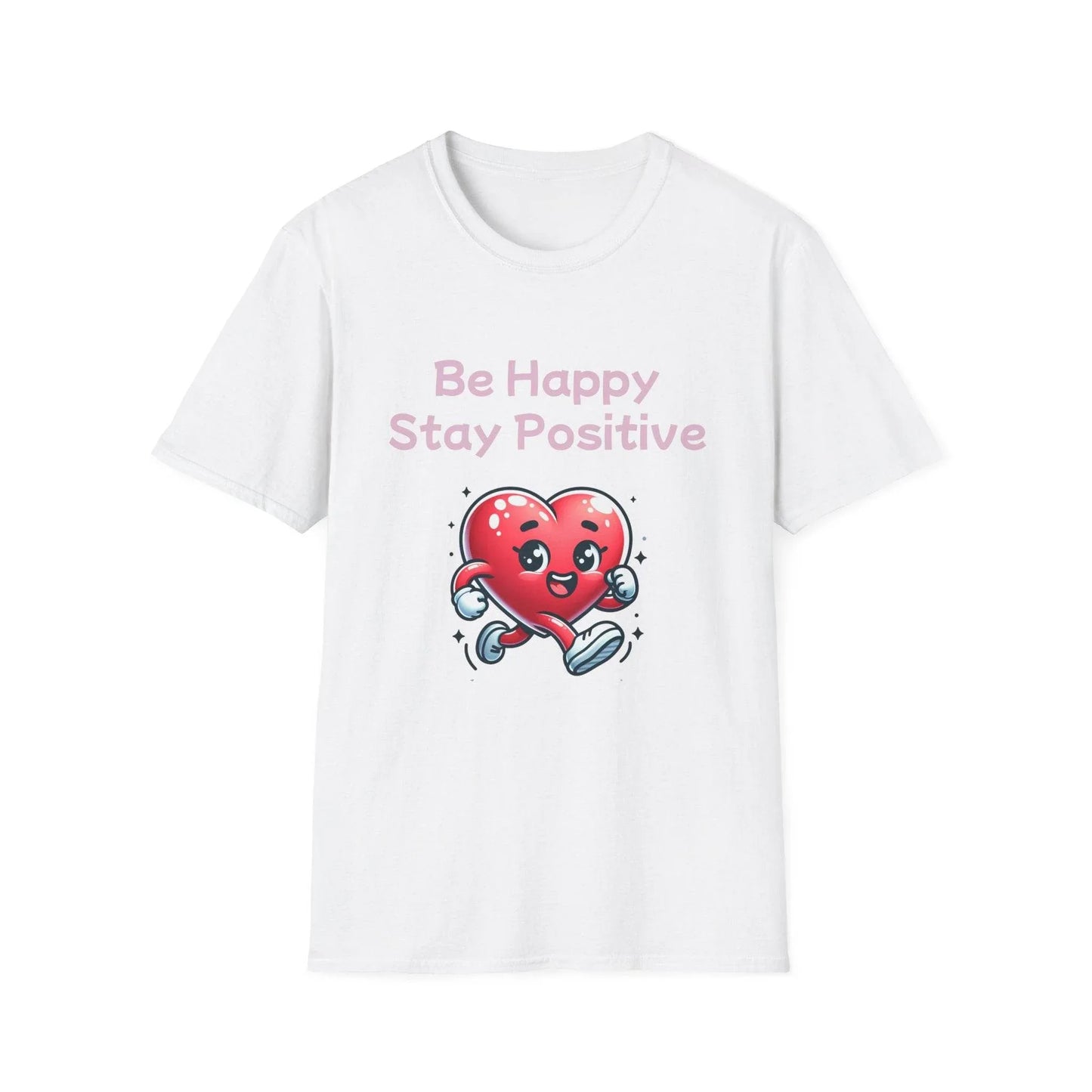 Be Happy Stay Positive Graphic T-Shirt for Optimism Lovers - The Dreamer's Bookshop.