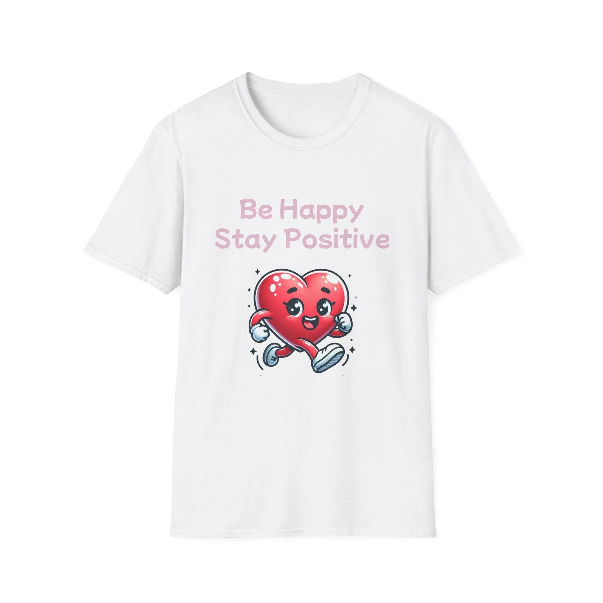 Be Happy Stay Positive Graphic T-Shirt for Optimism Lovers - The Dreamer's Bookshop.
