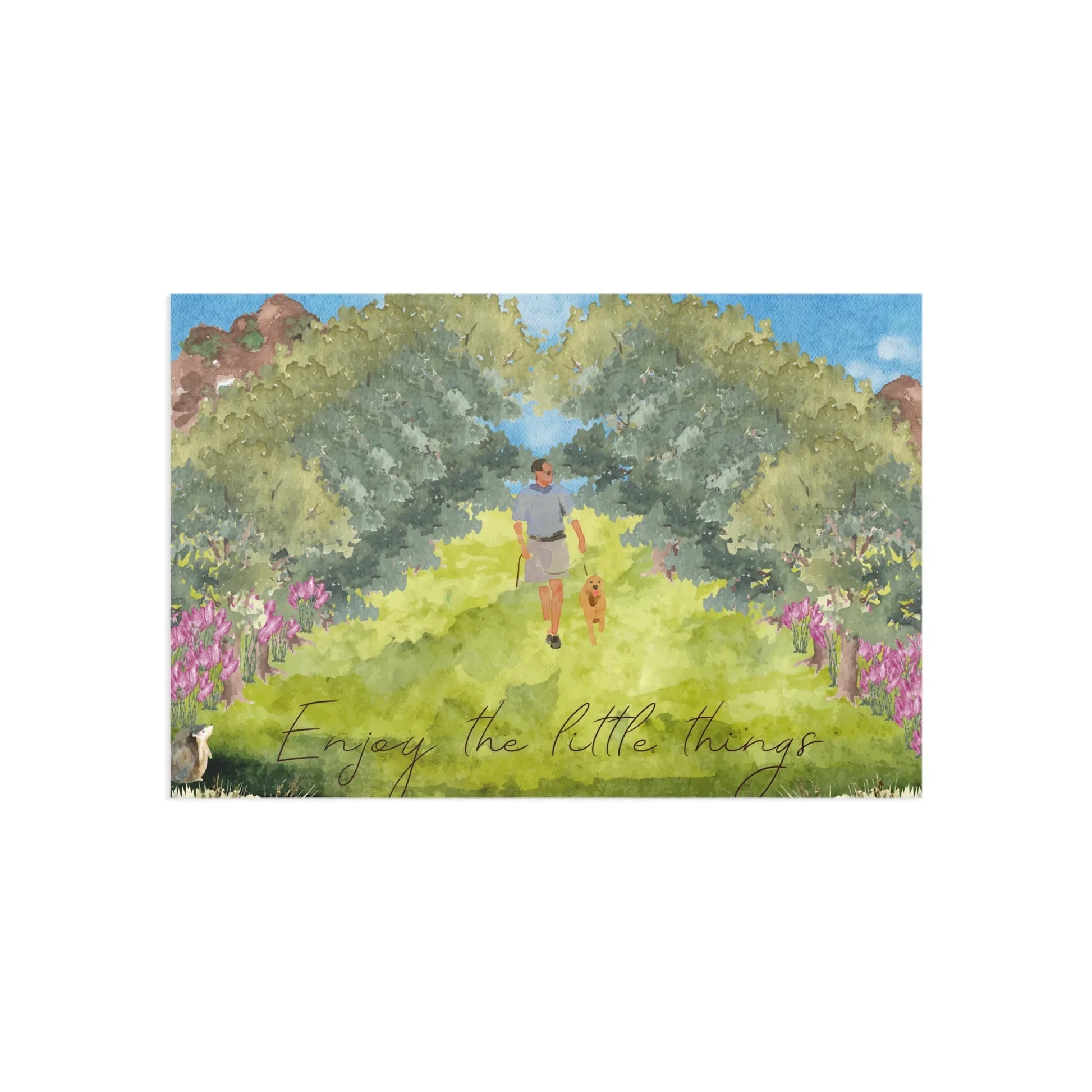 The Dreamer's Bookshop "Dog Walk" Enjoy the Little Things Card - The Dreamer's Bookshop.