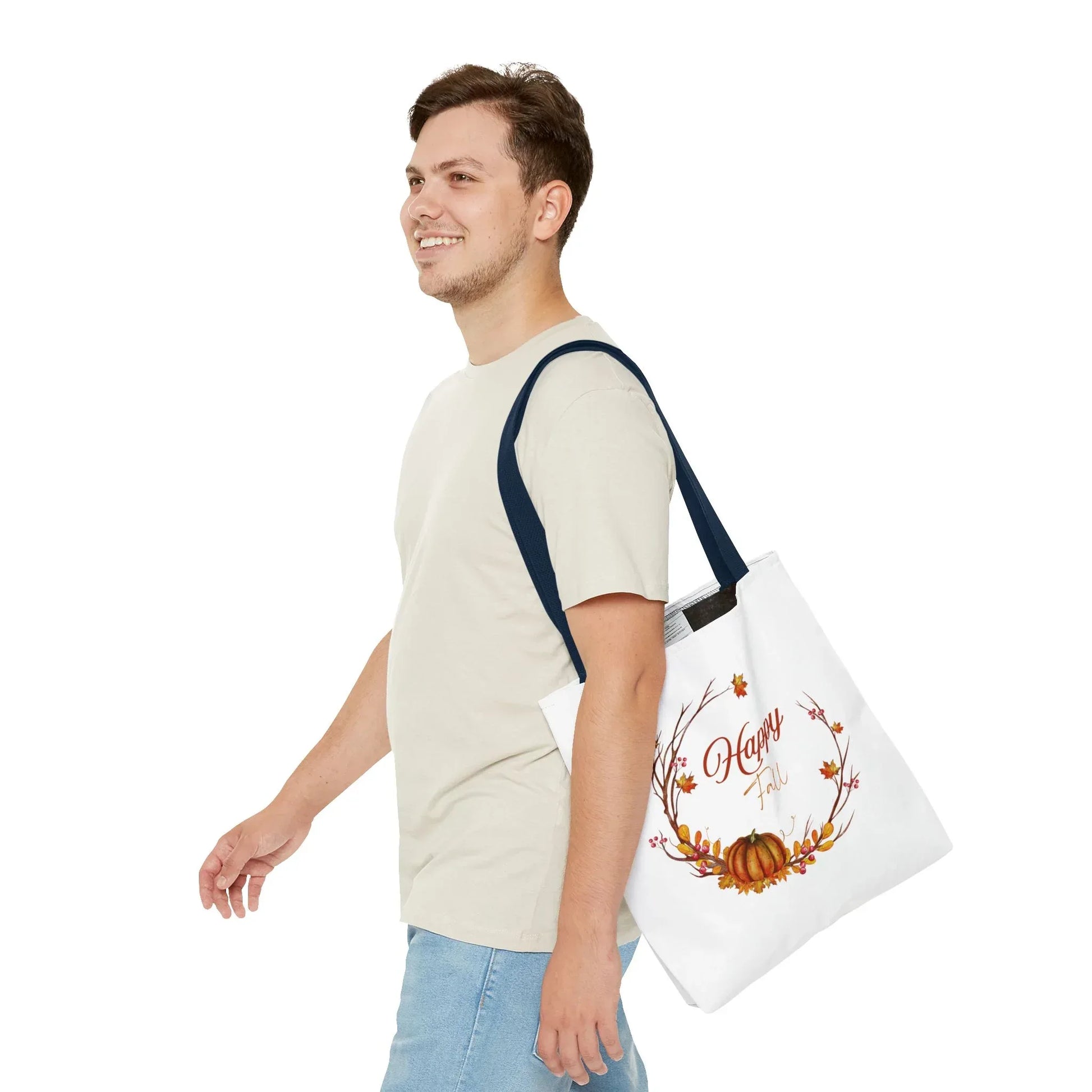 Happy Fall Tote Bag - Cozy Autumn Design - The Dreamer's Bookshop.