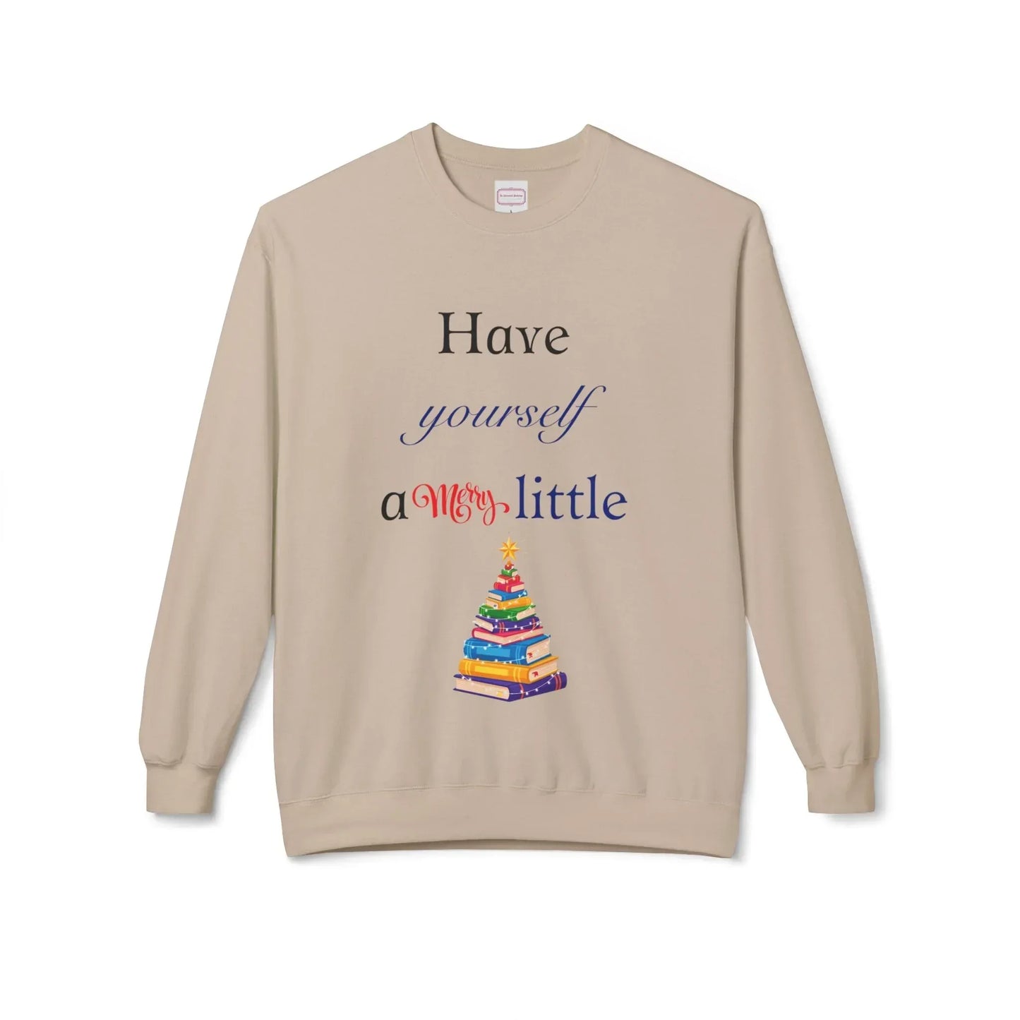 A Merry Little Bookmas - Unisex Fleece Crewneck Sweatshirt - The Dreamer's Bookshop.