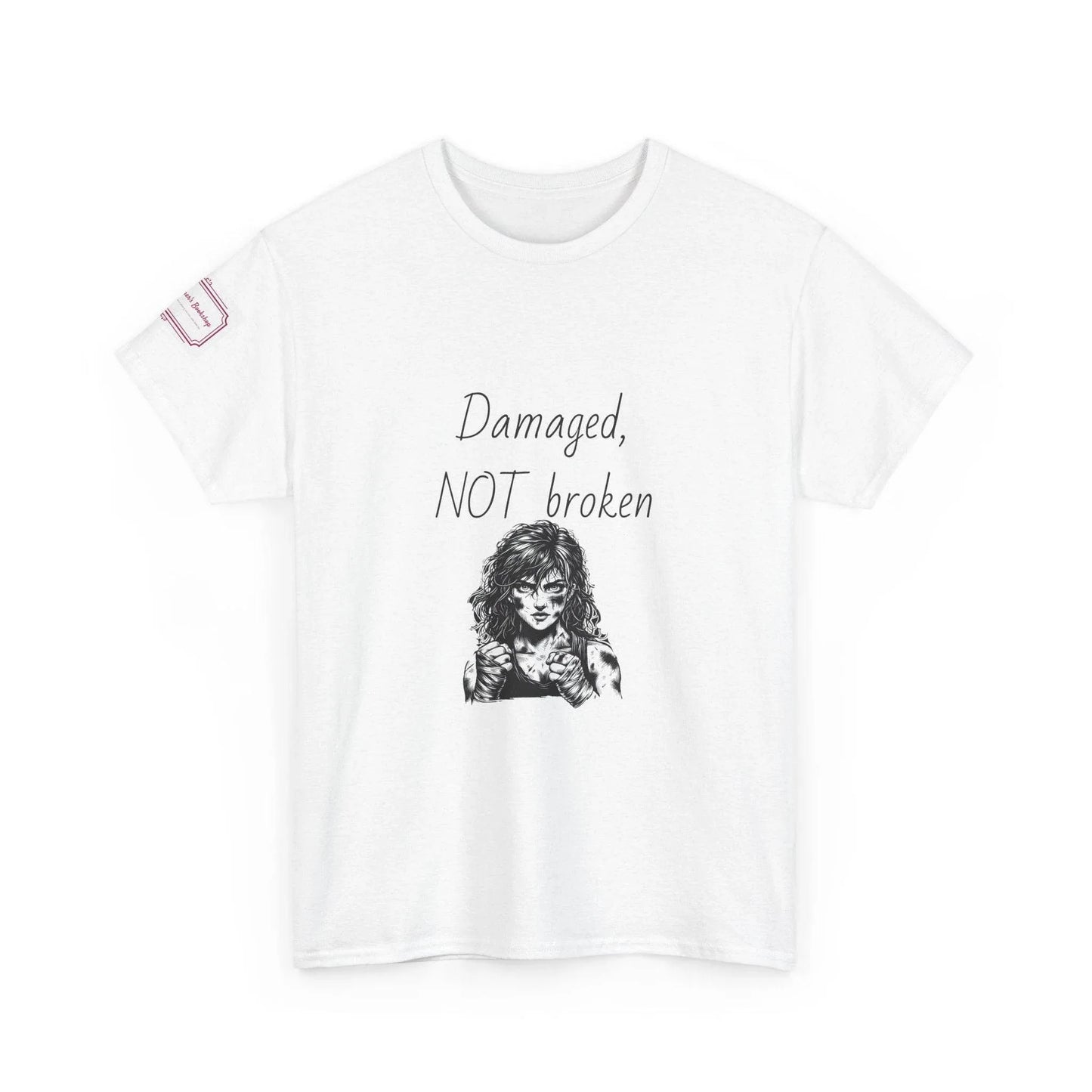 Damaged, NOT broken - Inspirational Unisex Heavy Cotton Tee - The Dreamer's Bookshop.