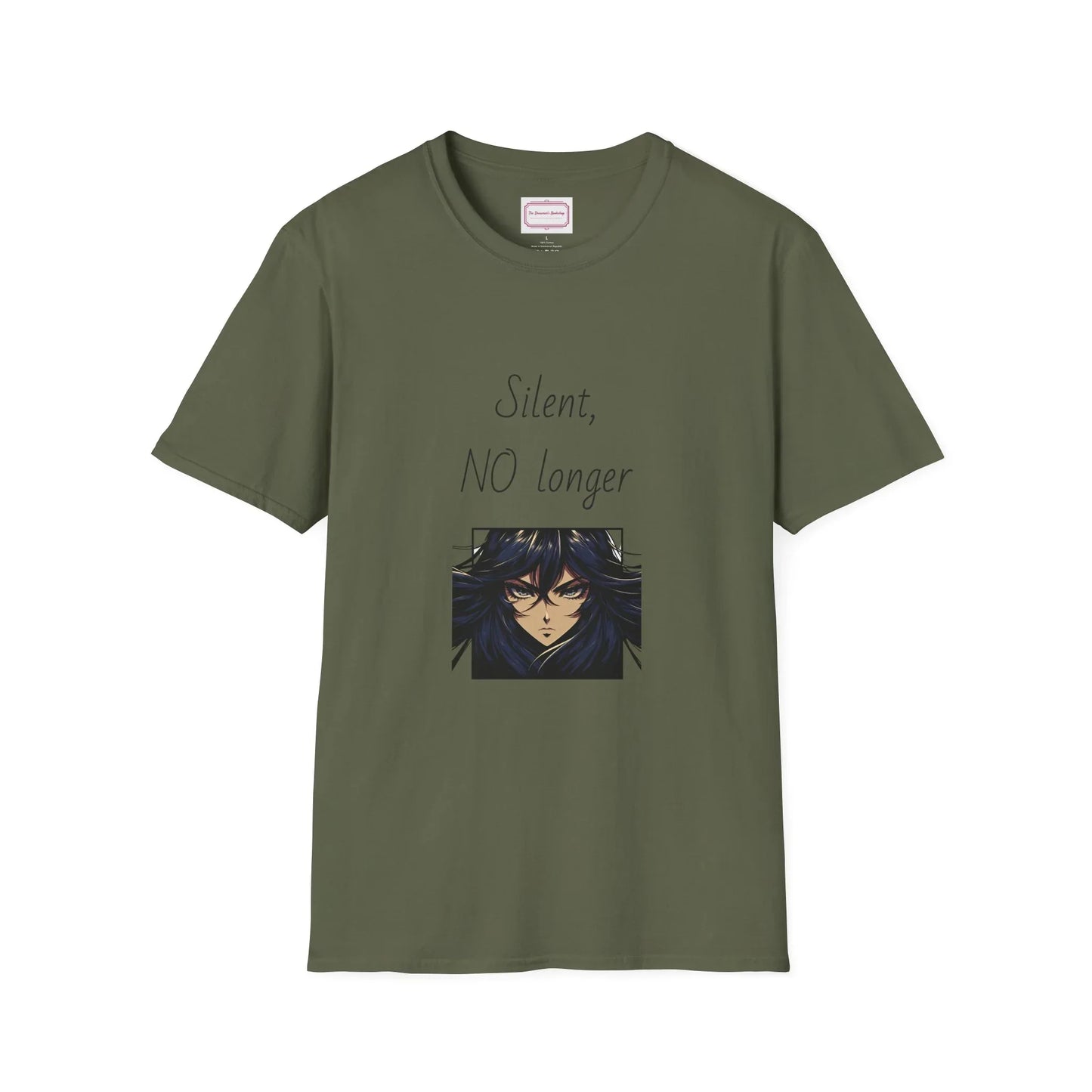 Inspirational Unisex Softstyle T-Shirt - "Silent, NO longer" - The Dreamer's Bookshop.