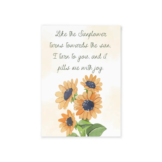 The Dreamer's Bookshop Affection "Like the Sunflower" Art Print Card - The Dreamer's Bookshop.
