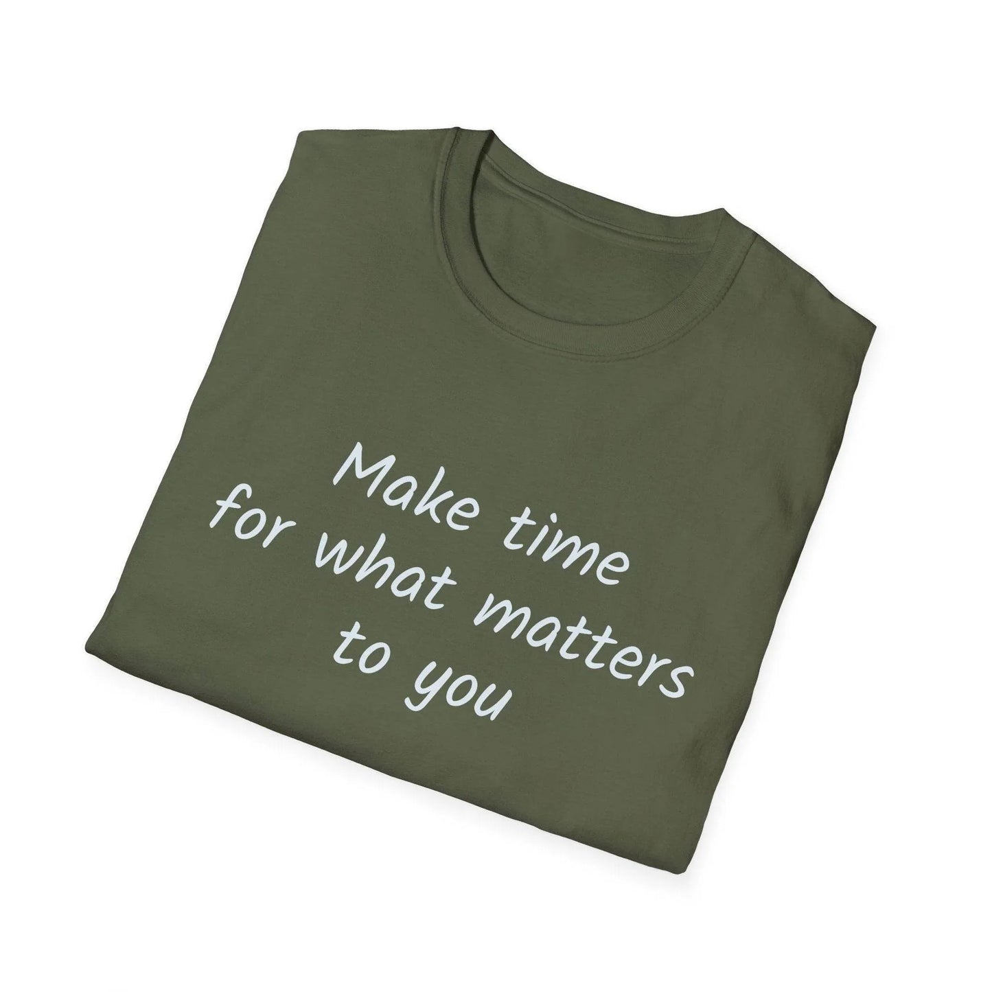 Inspirational Unisex Softstyle T-Shirt - Make Time - The Dreamer's Bookshop.