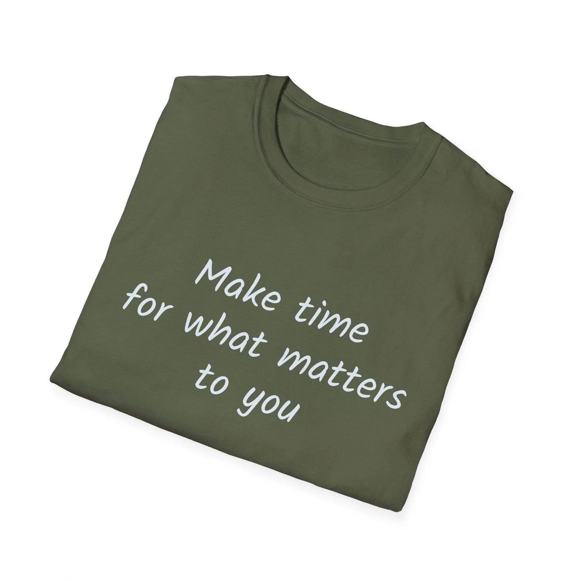 Inspirational Unisex Softstyle T-Shirt - Make Time - The Dreamer's Bookshop.
