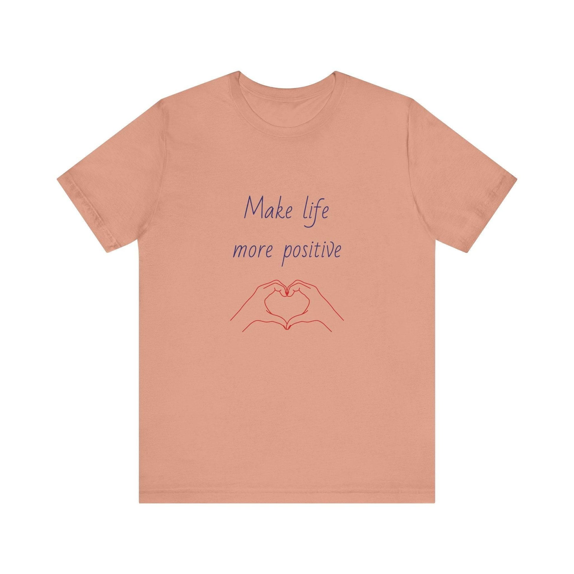 Positive Vibes Unisex Short Sleeve Tee - Make Life More Positive - The Dreamer's Bookshop.