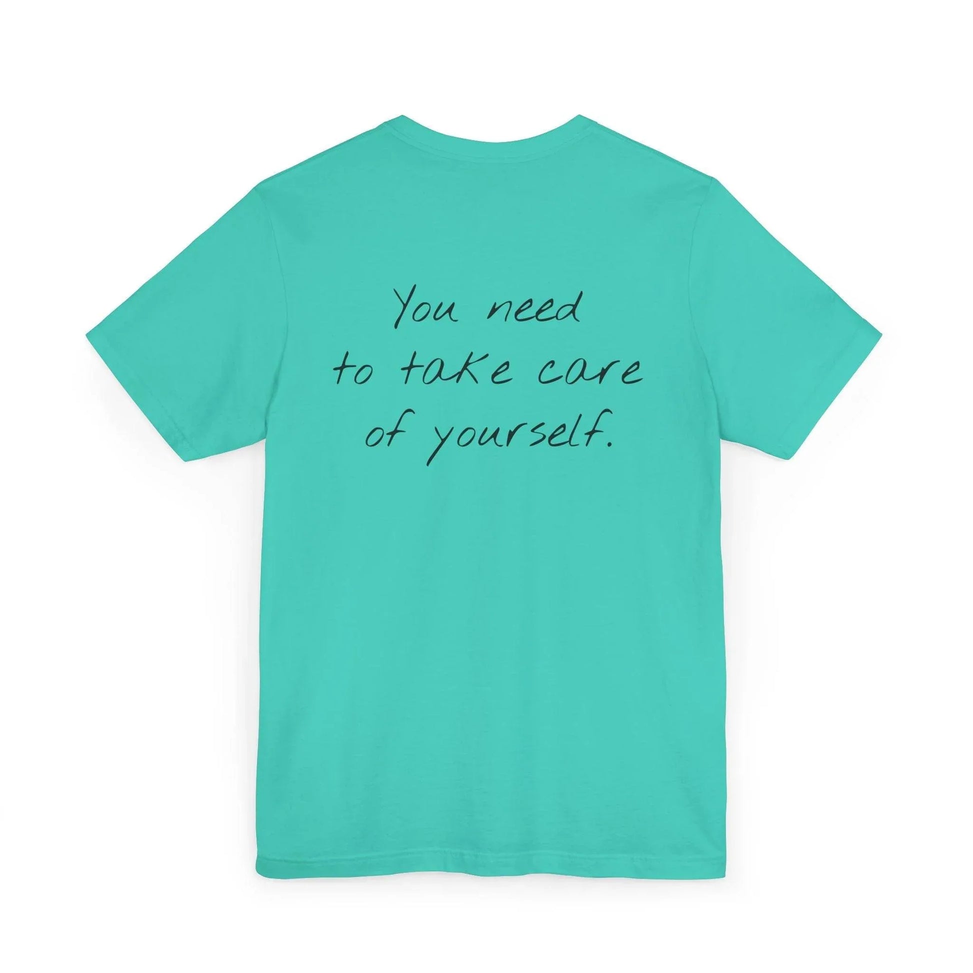 Unisex Jersey T-Shirt - 'Take Care' Inspirational - The Dreamer's Bookshop.