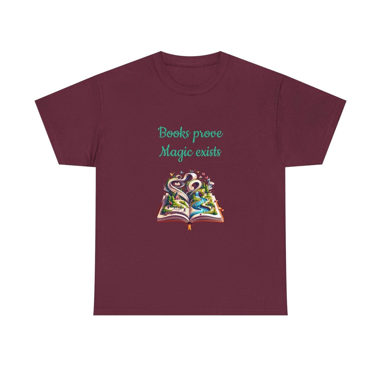 Magic exists - Unisex Heavy Cotton Tee for Book Lovers - The Dreamer's Bookshop.