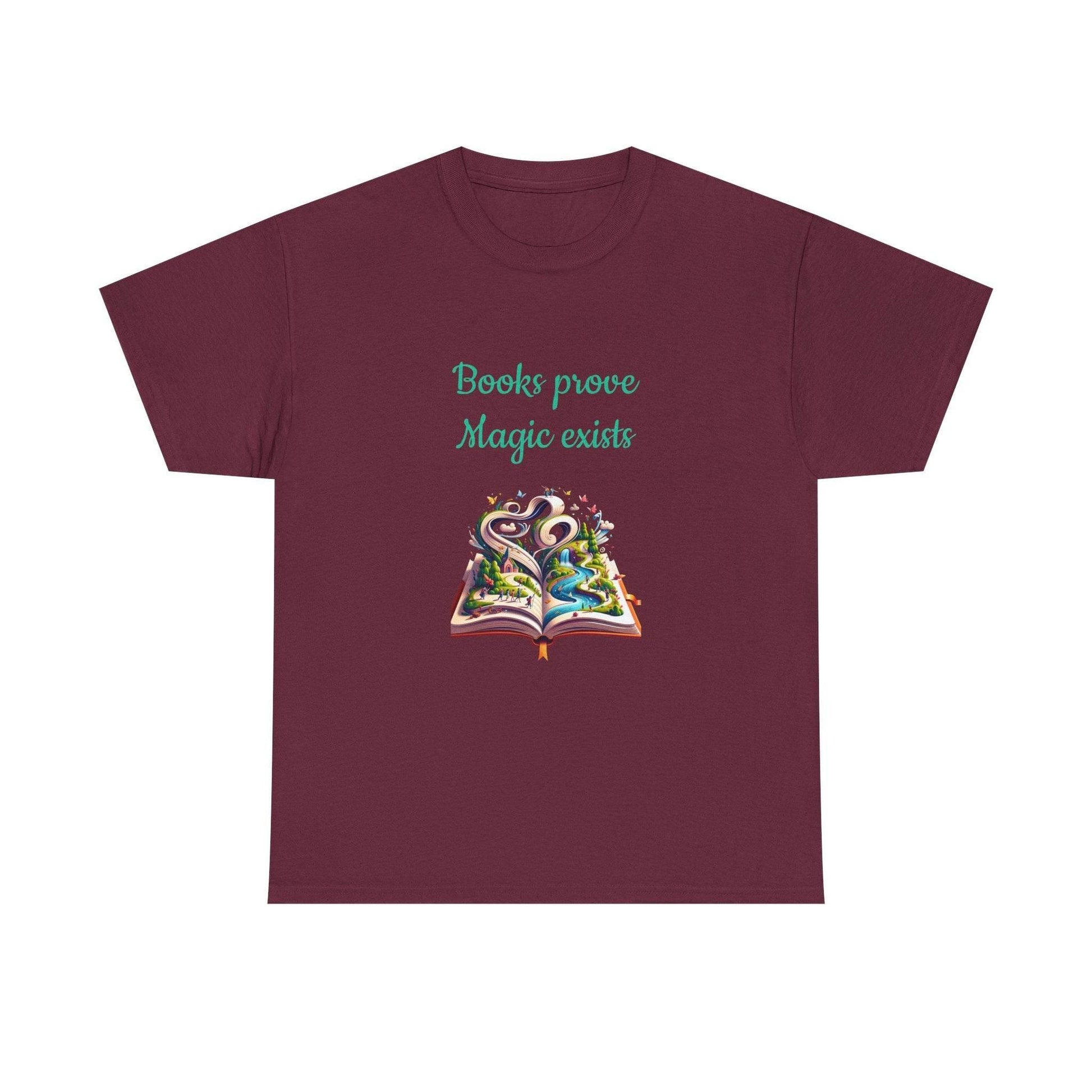Magic exists - Unisex Heavy Cotton Tee for Book Lovers - The Dreamer's Bookshop.