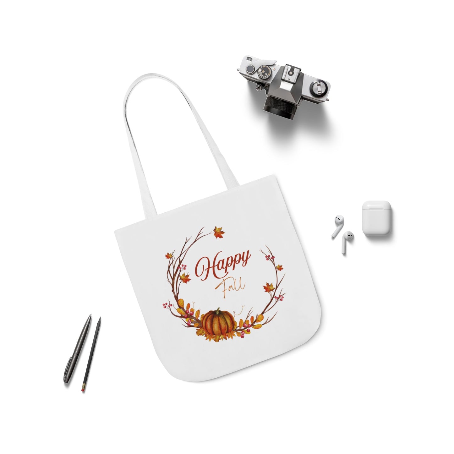 Happy Fall Tote Bag - Perfect for Book Lovers & Indie Authors
