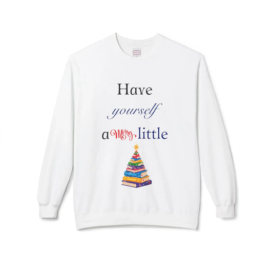 A Merry Little Bookmas - Unisex Fleece Crewneck Sweatshirt - The Dreamer's Bookshop.