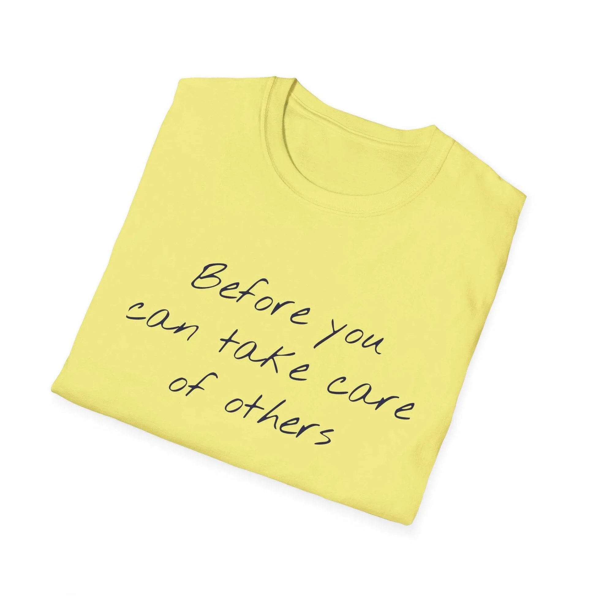 Unisex Softstyle T-Shirt - 'Take Care' Inspirational - The Dreamer's Bookshop.