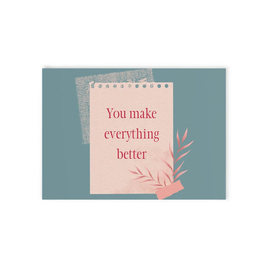 The Dreamer's Bookshop Appreciation "You Make Everything" Print Card - The Dreamer's Bookshop.