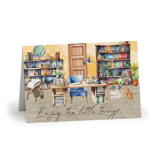 The Dreamer's Bookshop "Workplace" Enjoy the Little Things Card - The Dreamer's Bookshop.