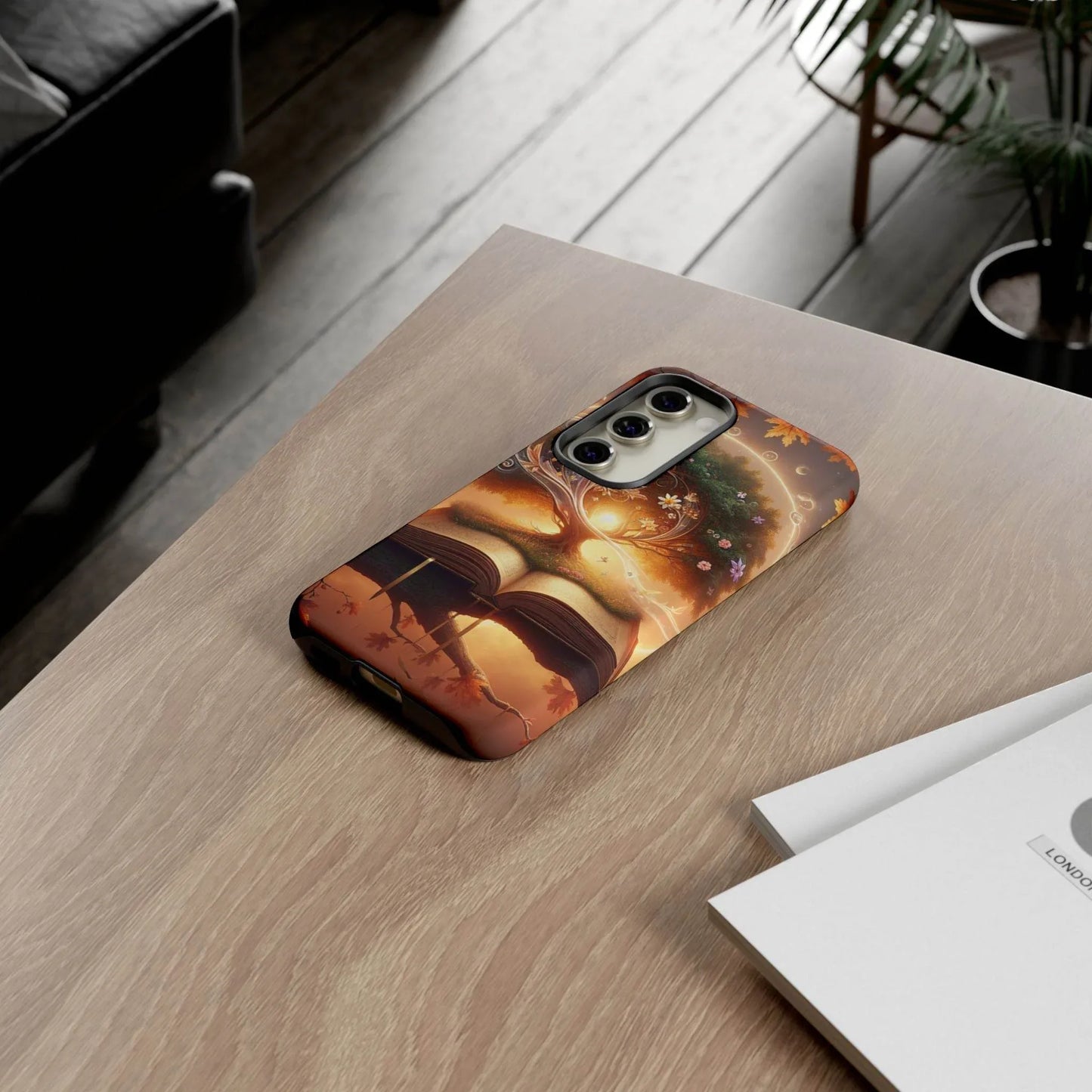 Nature-Inspired iPhone & Samsung Phone Case with Tree of Life Design - The Dreamer's Bookshop.