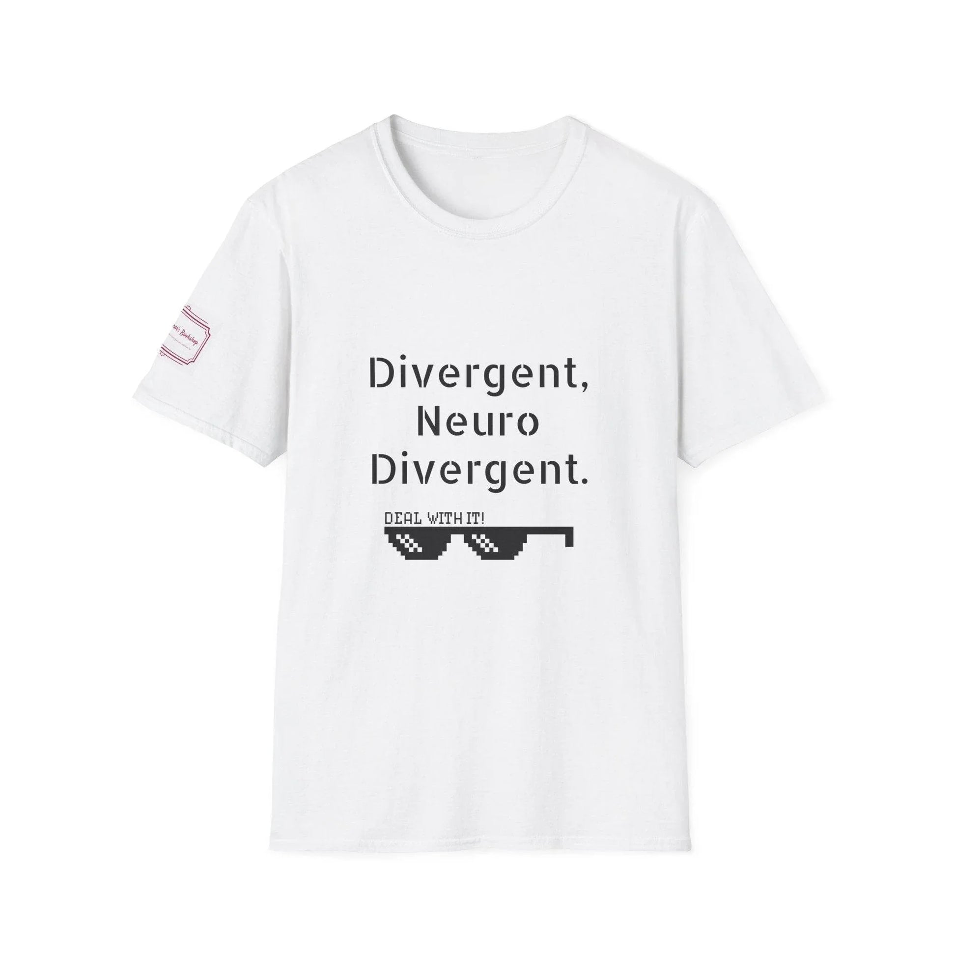 Divergent Neuro Divergent T-Shirt - Unisex Softstyle Tee for Neurodiversity Awareness - The Dreamer's Bookshop.