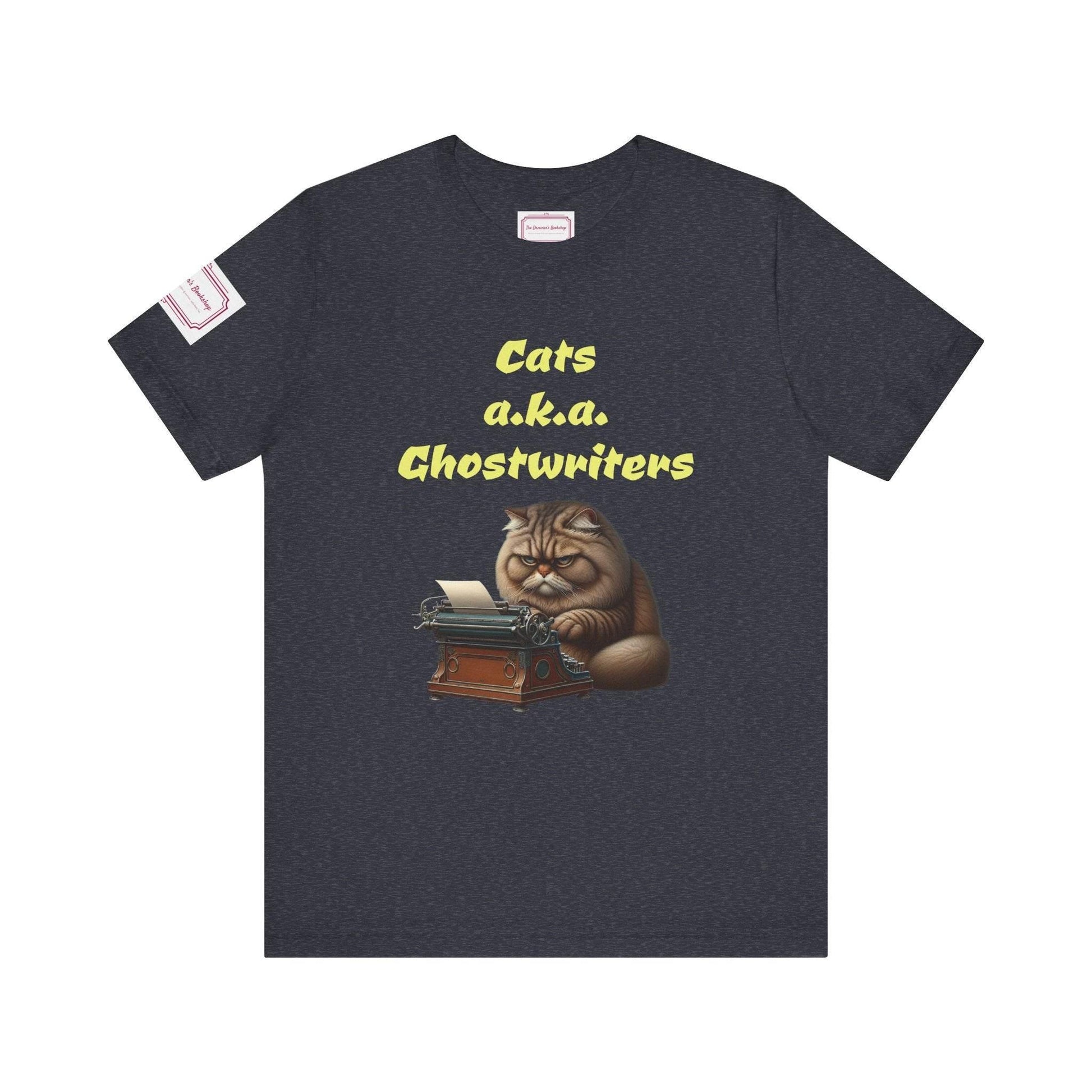 Cats Ghostwriters Tee - Fun Short Sleeve Shirt for Writers & Book Lovers - The Dreamer's Bookshop.