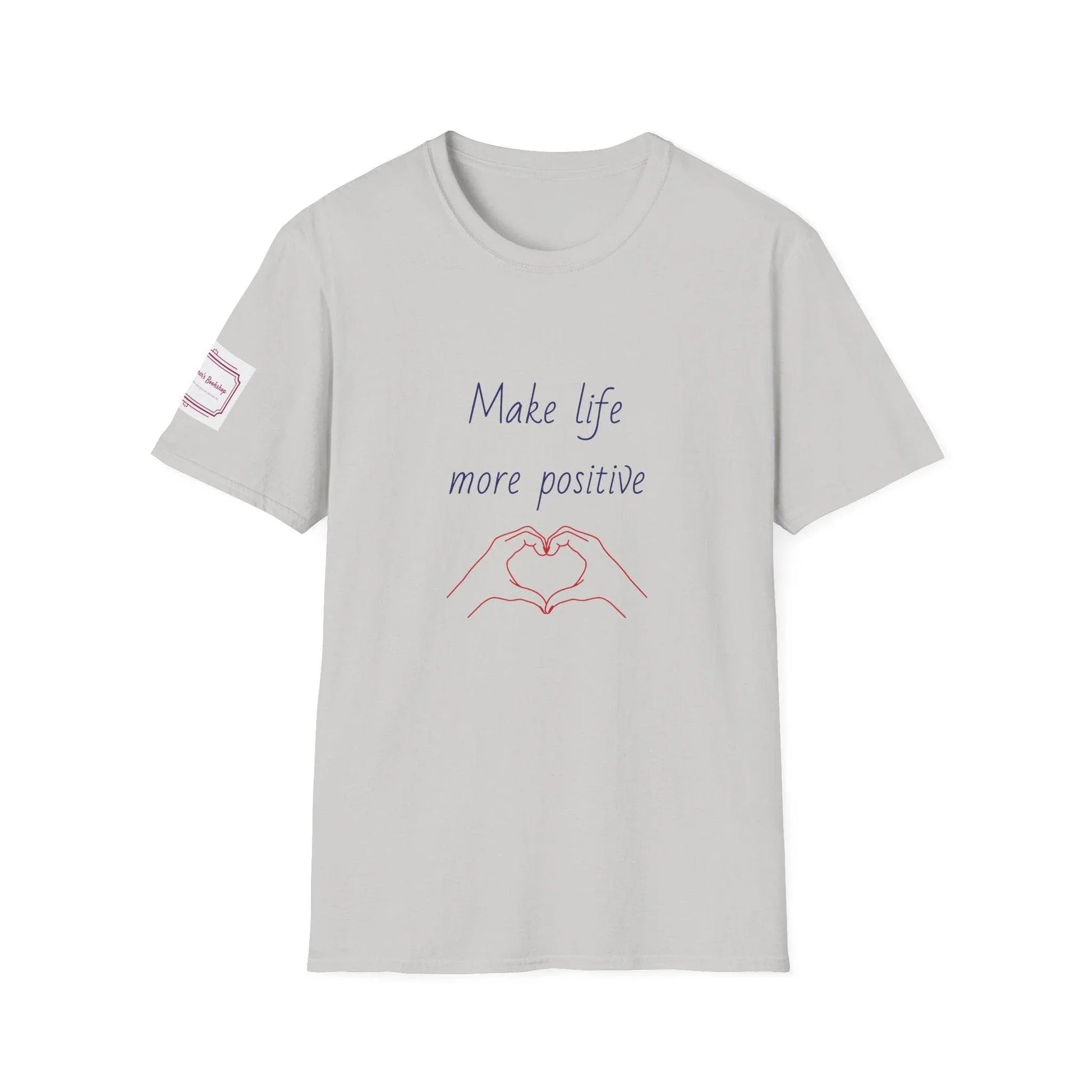 Positive Vibe Unisex Softstyle T-Shirt - 'Make Life More Positive' - The Dreamer's Bookshop.