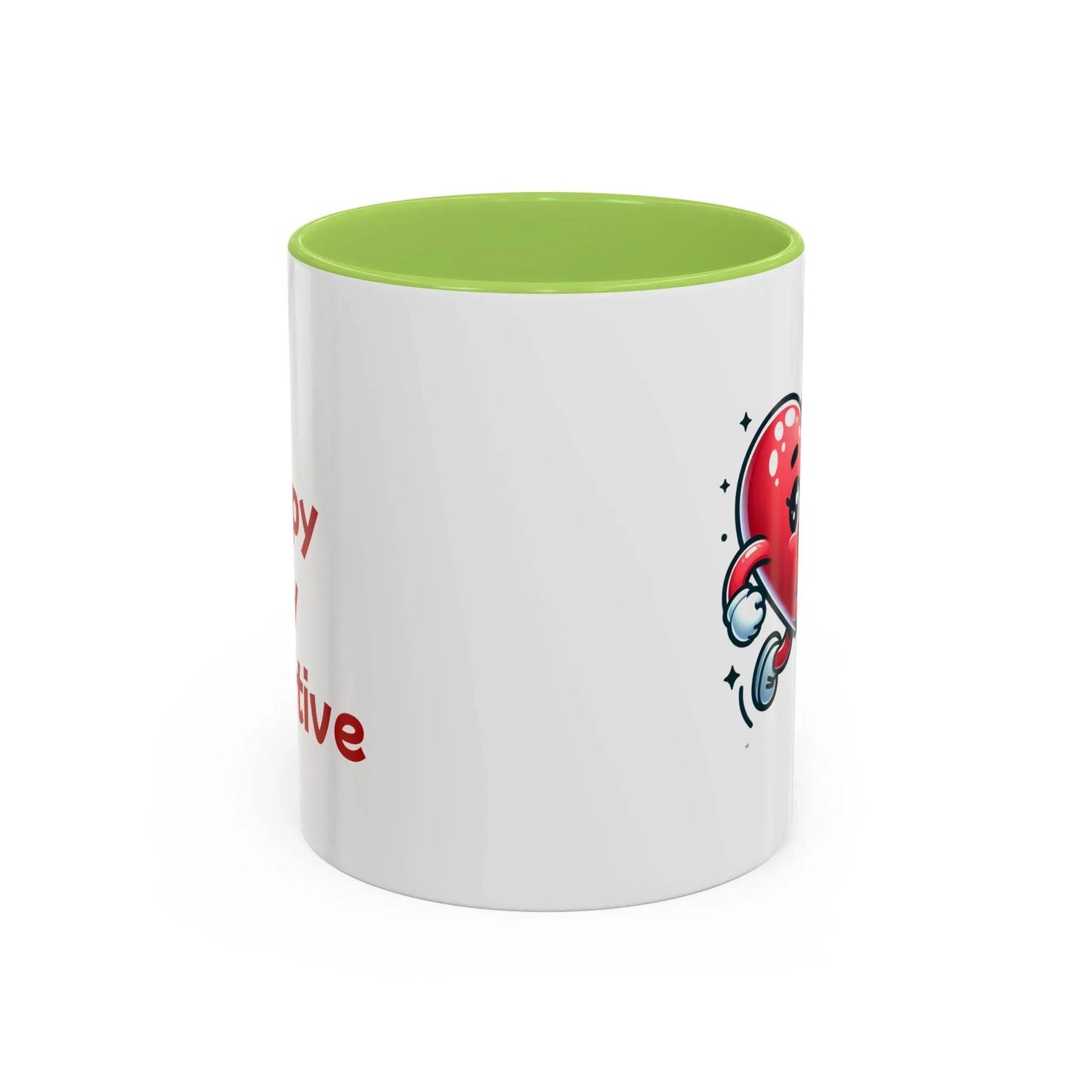 Playful Heart Running Coffee Mug - Cute Gift for Positive Thinkers - The Dreamer's Bookshop.