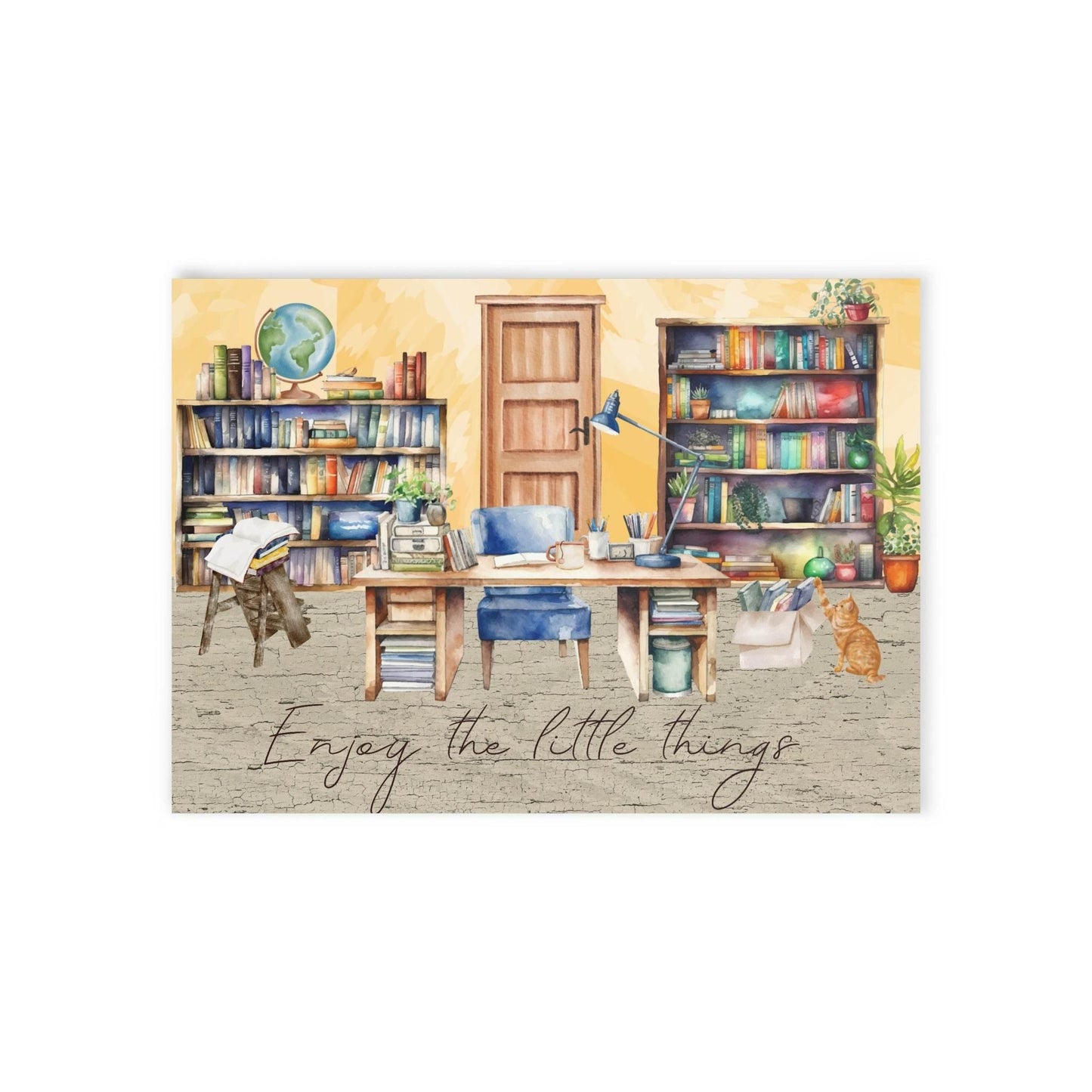 The Dreamer's Bookshop "Work space" Enjoy the Little Things Card - The Dreamer's Bookshop.