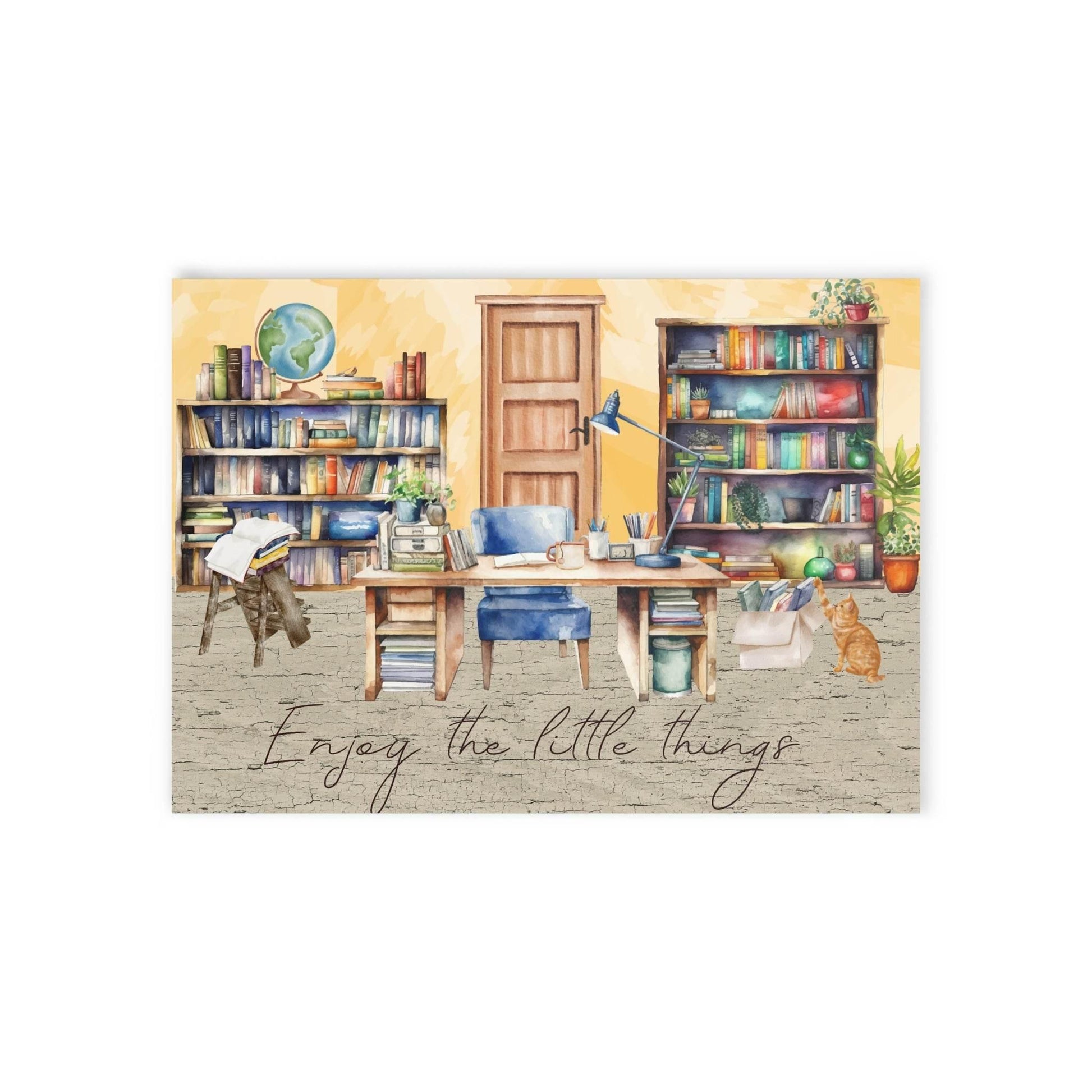 The Dreamer's Bookshop "Work space" Enjoy the Little Things Card - The Dreamer's Bookshop.