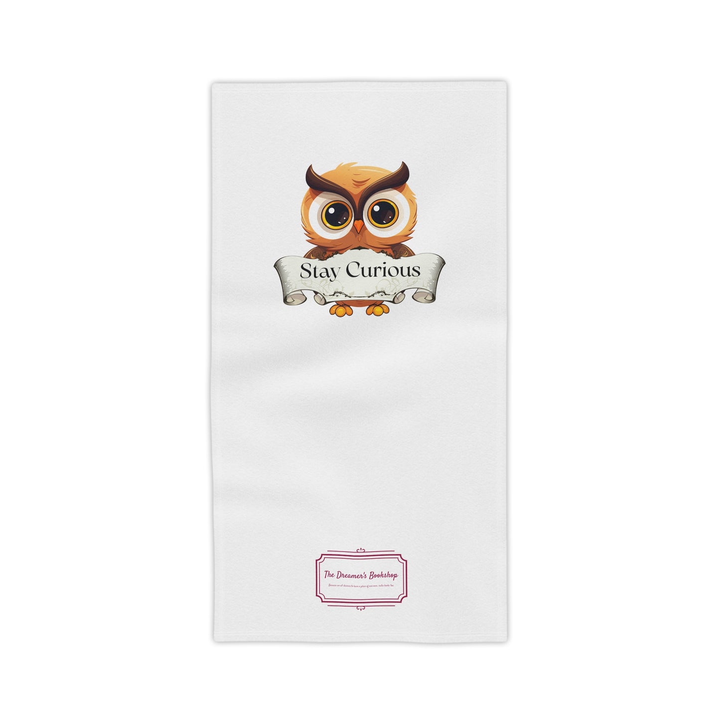 Beach Towel "Stay Curious" Cozy Literary Escape for Book Lovers