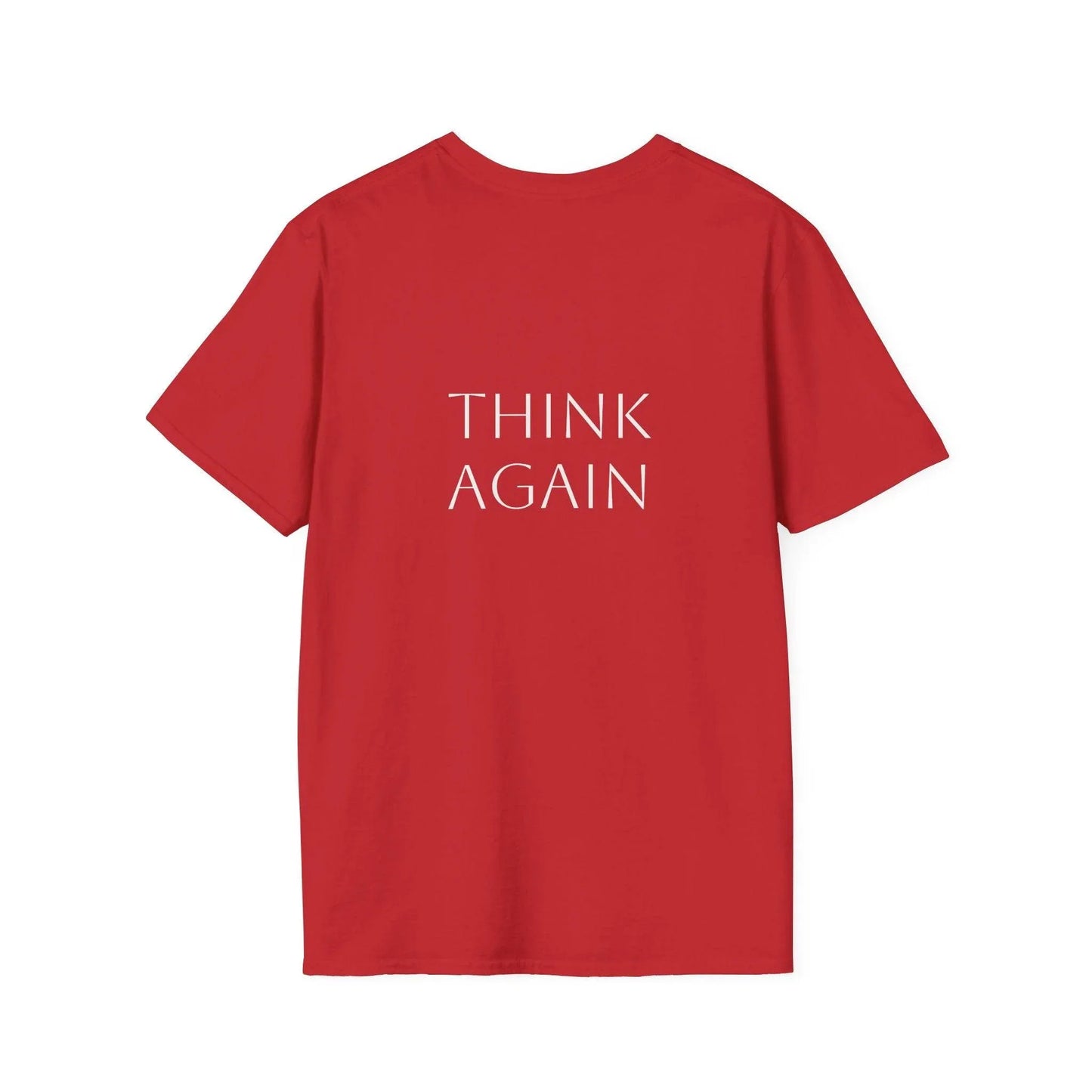 Unisex Softstyle T-Shirt - 'Think Again' - The Dreamer's Bookshop.