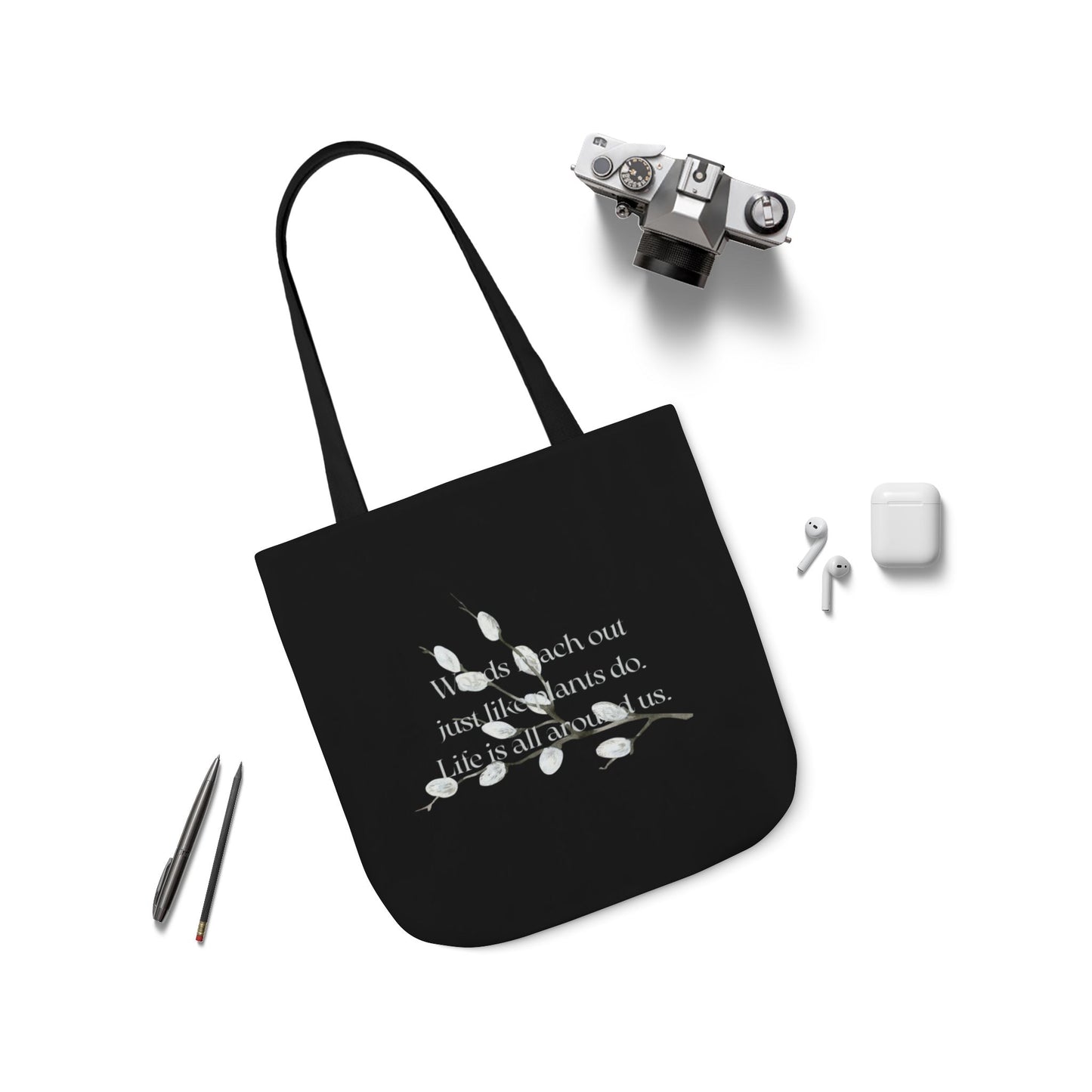 Canvas Tote Bag - "Words Reach Out"