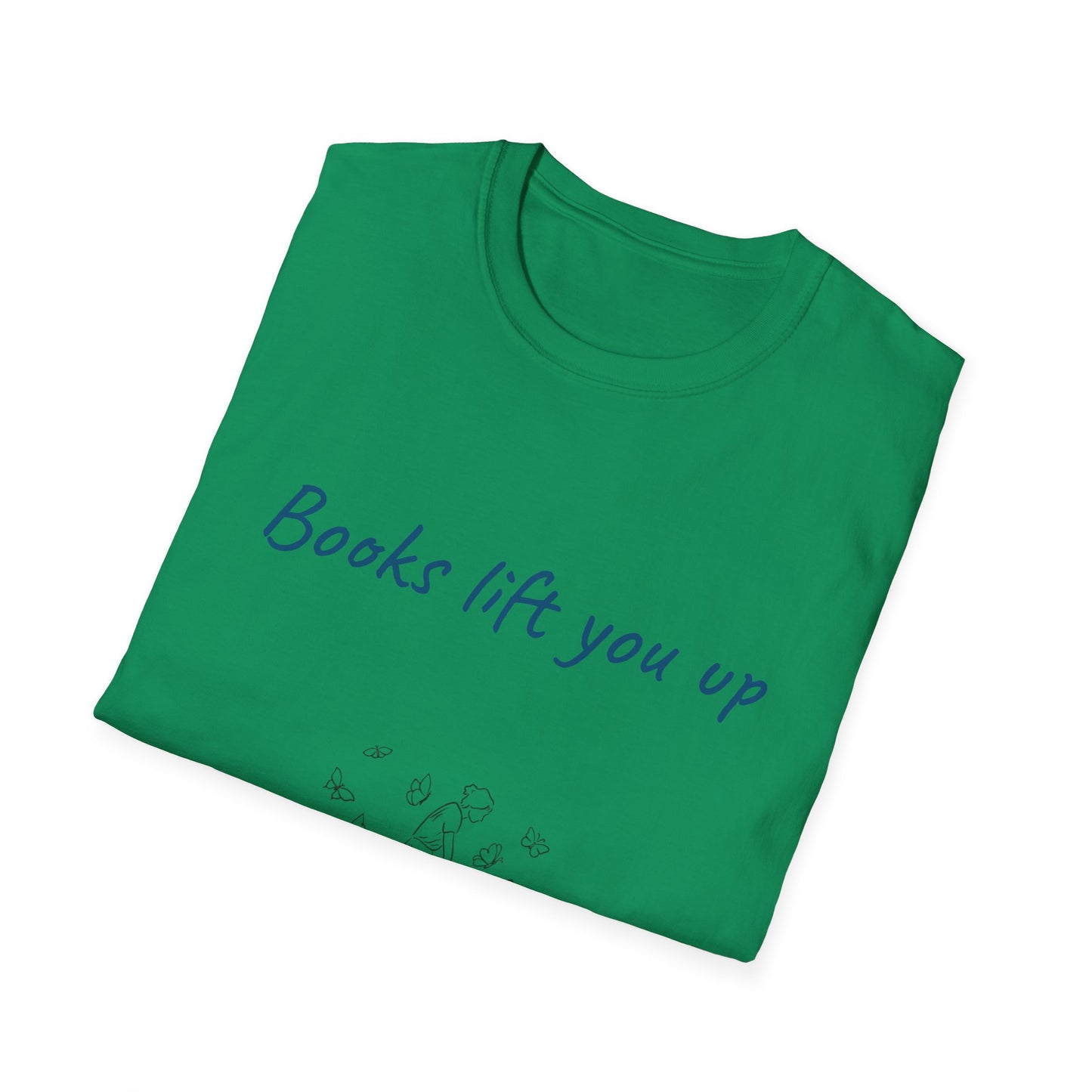 Inspirational Unisex Softstyle T-Shirt - Books Lift You Up