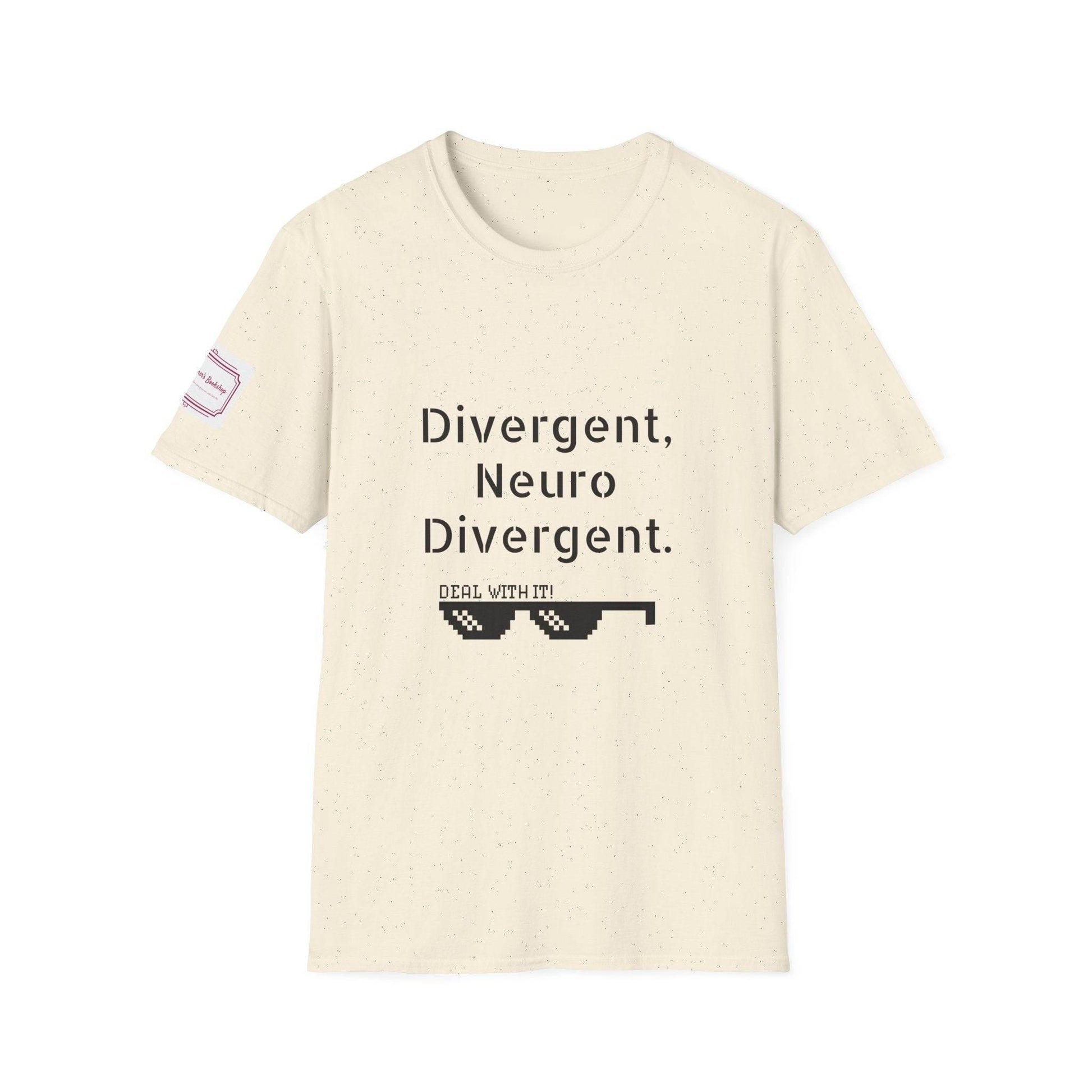Divergent Neuro Divergent T-Shirt - Unisex Softstyle Tee for Neurodiversity Awareness - The Dreamer's Bookshop.