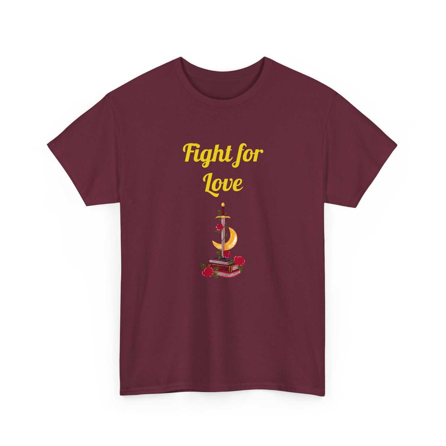 CA - Fight for Love -  Graphic Tee - Unisex Heavy Cotton T-Shirt Romance Books