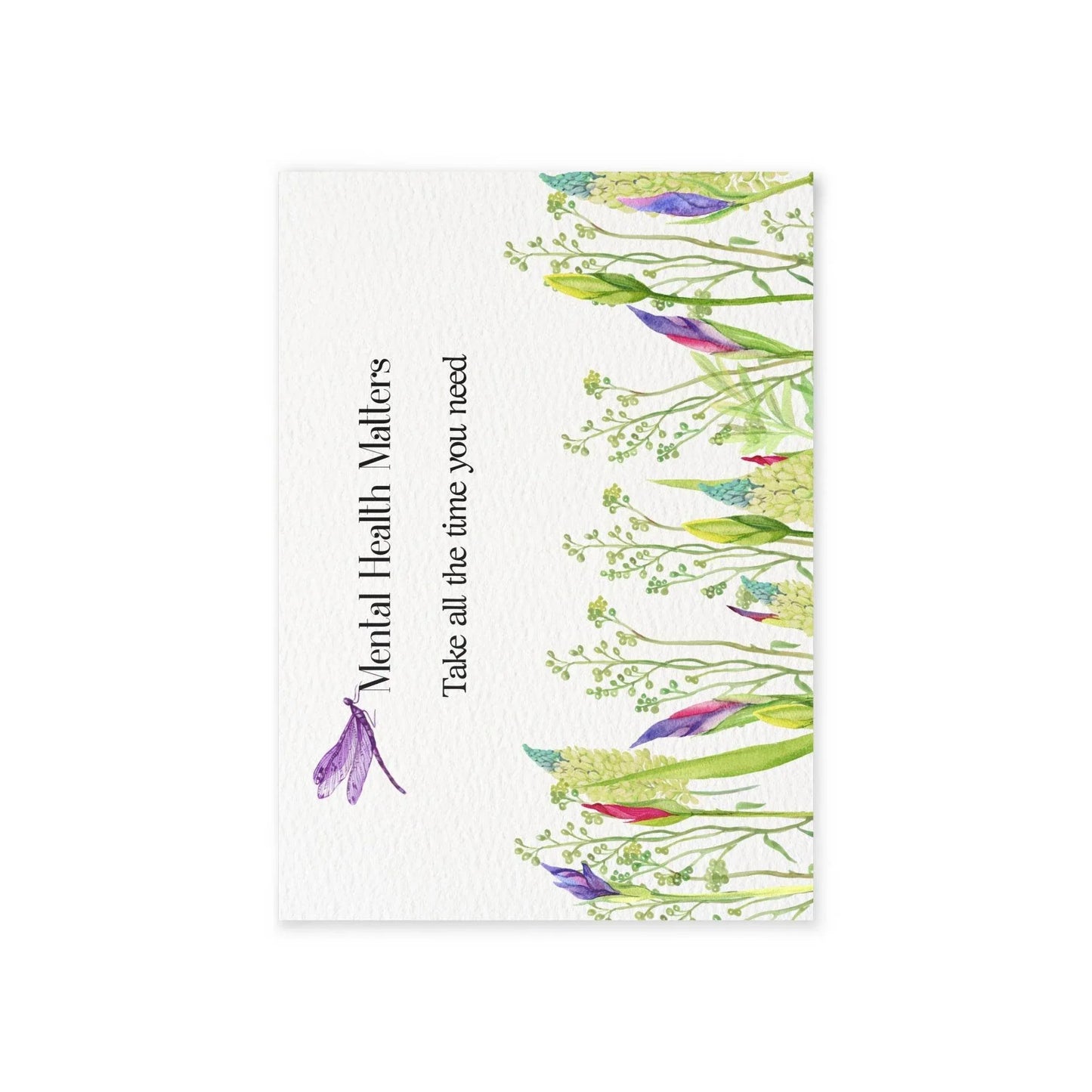 Watercolor "Take Time" Mental Health Matters Art Print - The Dreamer's Bookshop.