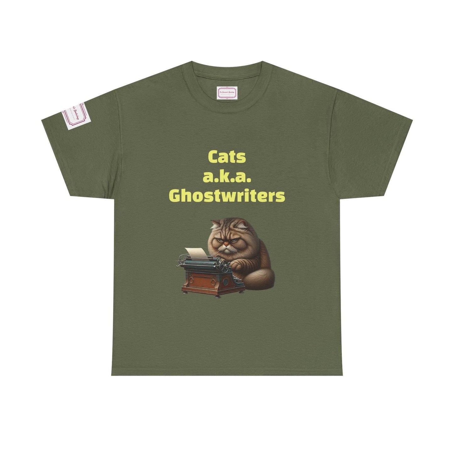Cats Ghostwriters - Unisex Heavy Cotton Tee - Perfect for Book Lovers - The Dreamer's Bookshop.