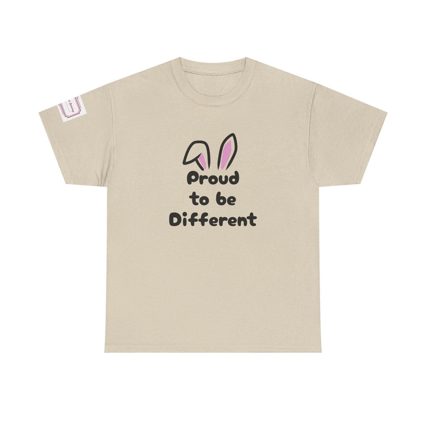 Proud to be Different Unisex Heavy Cotton Tee - Fun & Inclusive Graphic T-Shirt - The Dreamer's Bookshop.