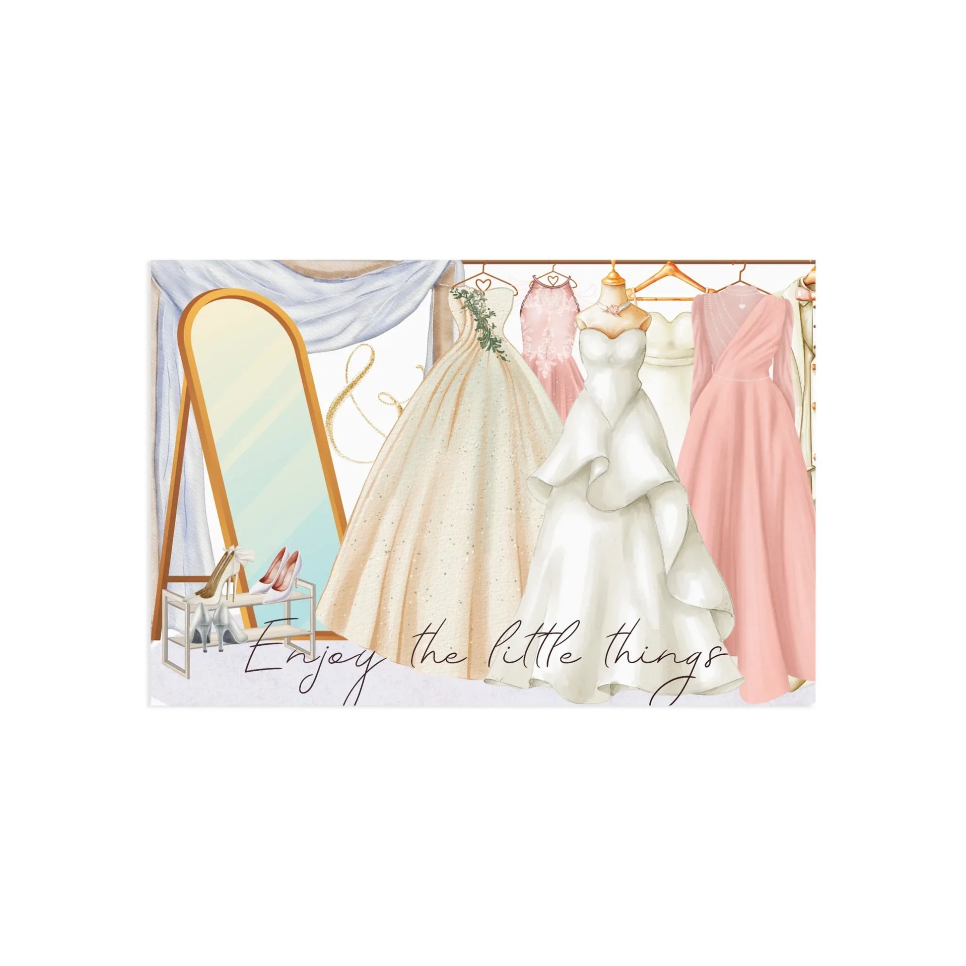 The Dreamer's Bookshop "Wedding Gown" Enjoy the Little Things Card - The Dreamer's Bookshop.