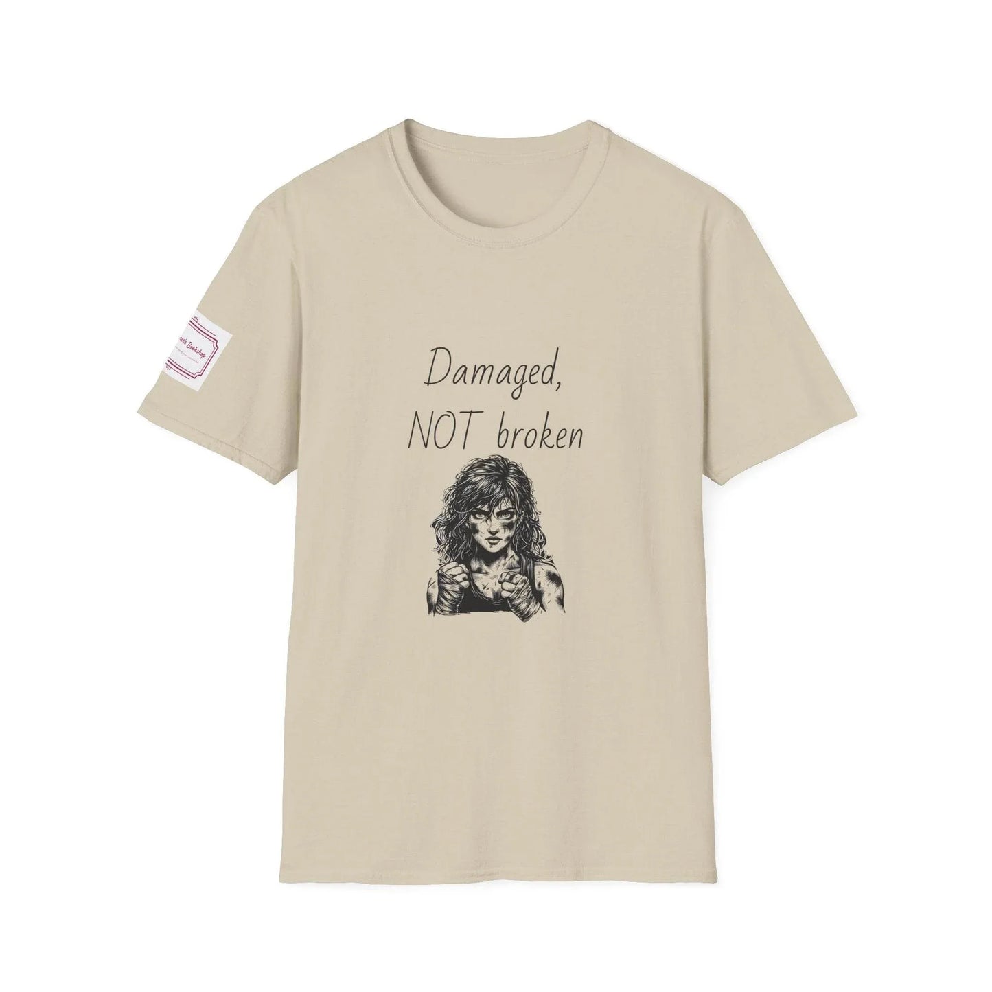 Fierce Survivor Unisex Softstyle T-Shirt - 'Damaged, NOT broken' - The Dreamer's Bookshop.