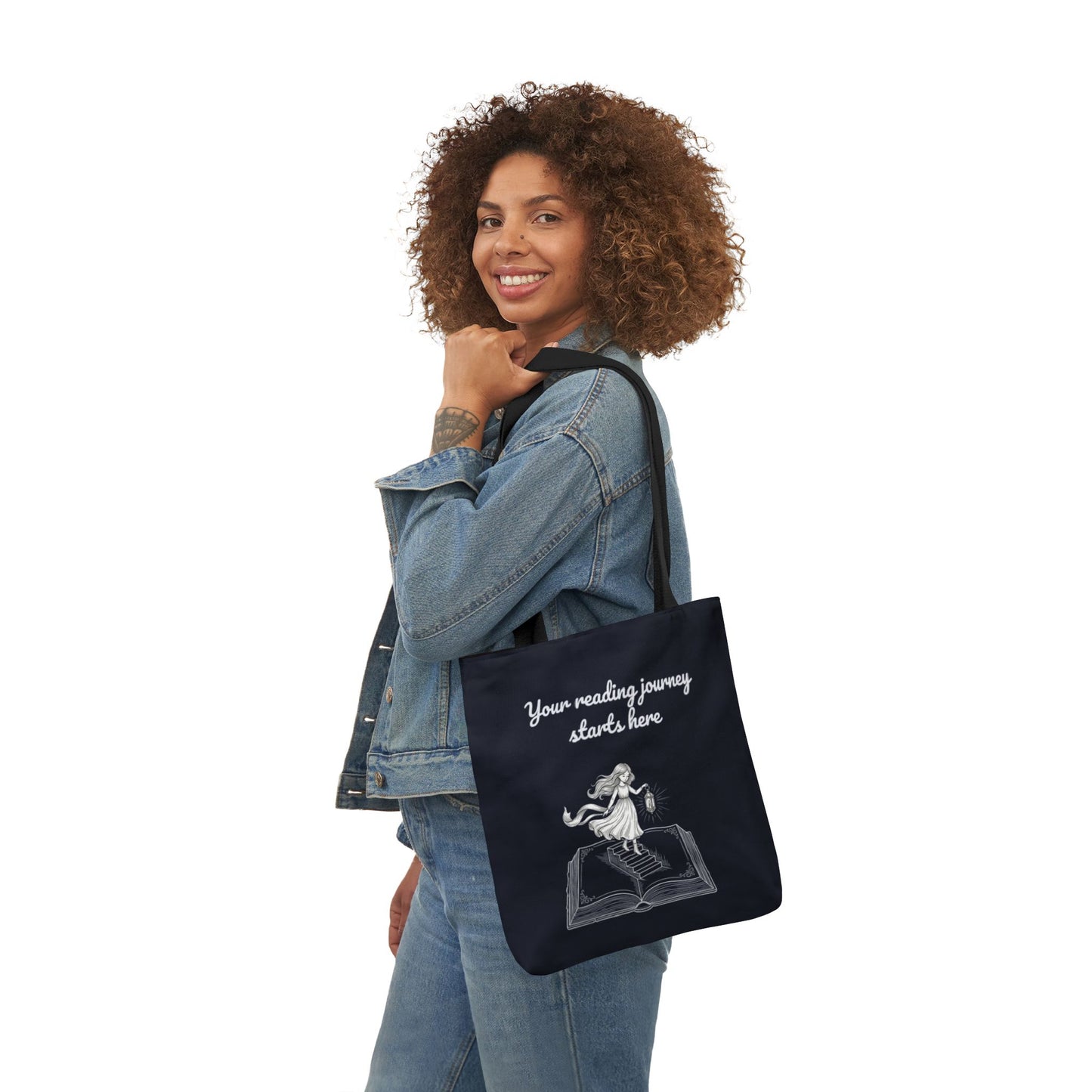 Whimsical Tote Bag - "Reading Journey"