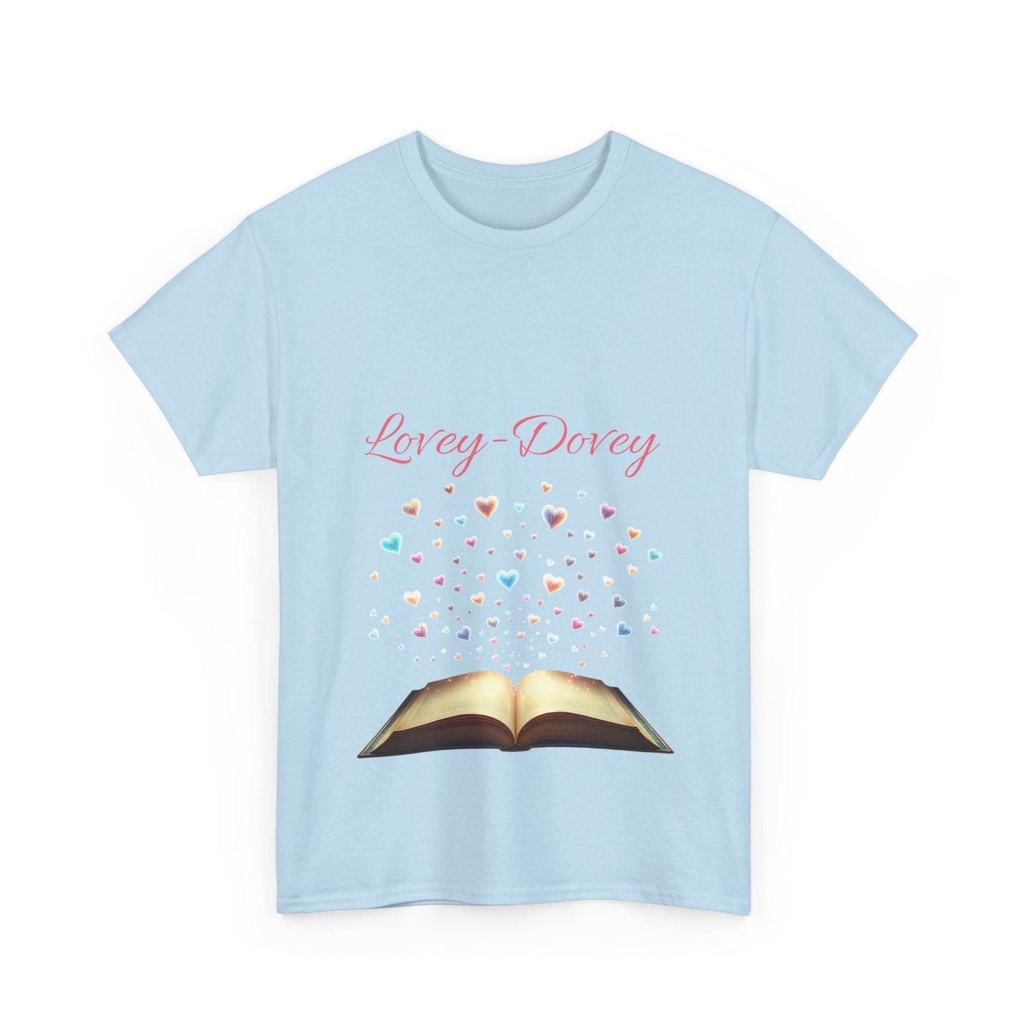 Lovey - Dovey - Unisex Heavy Cotton Tee - Sweet Romance - The Dreamer's Bookshop.