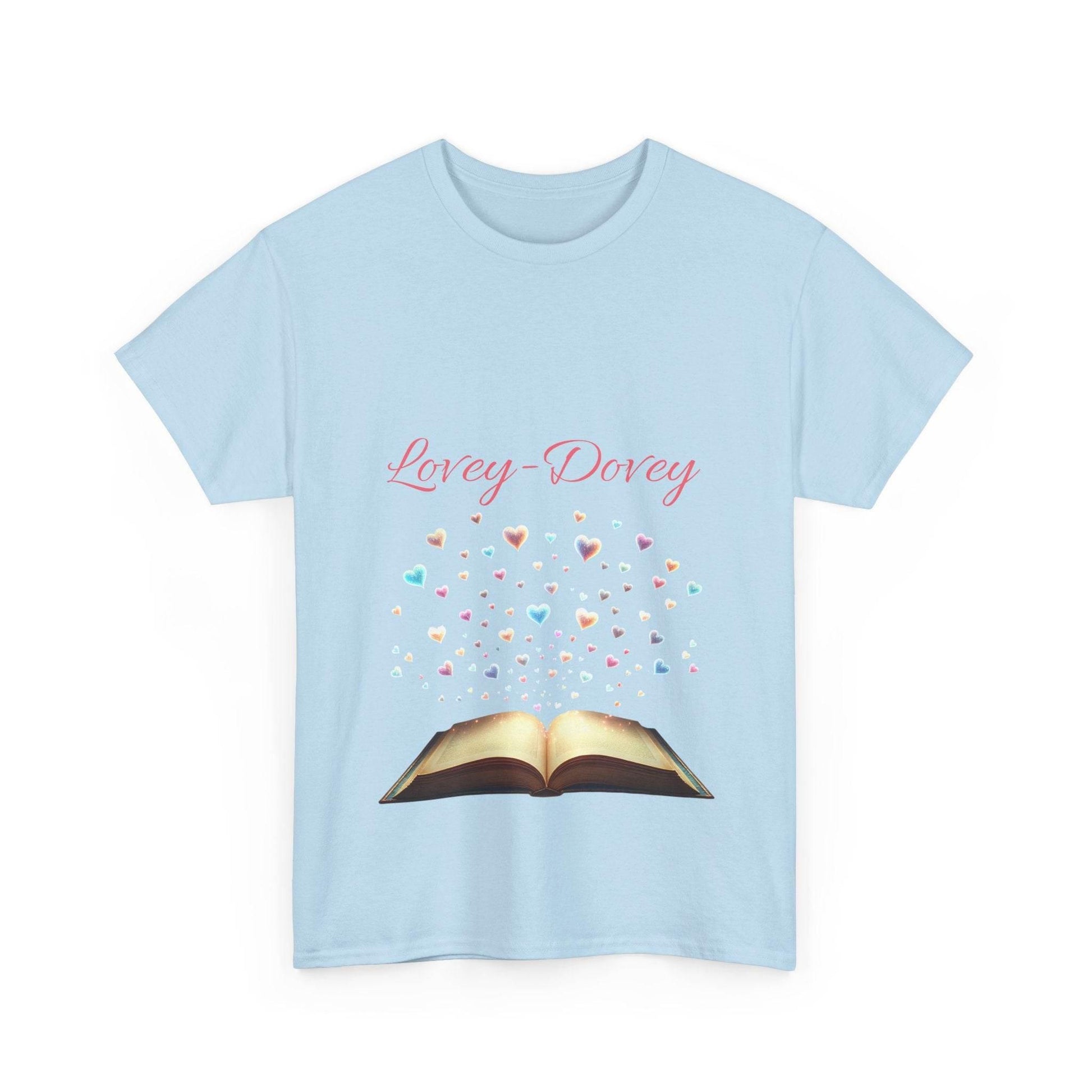 Lovey - Dovey - Unisex Heavy Cotton Tee - Sweet Romance - The Dreamer's Bookshop.