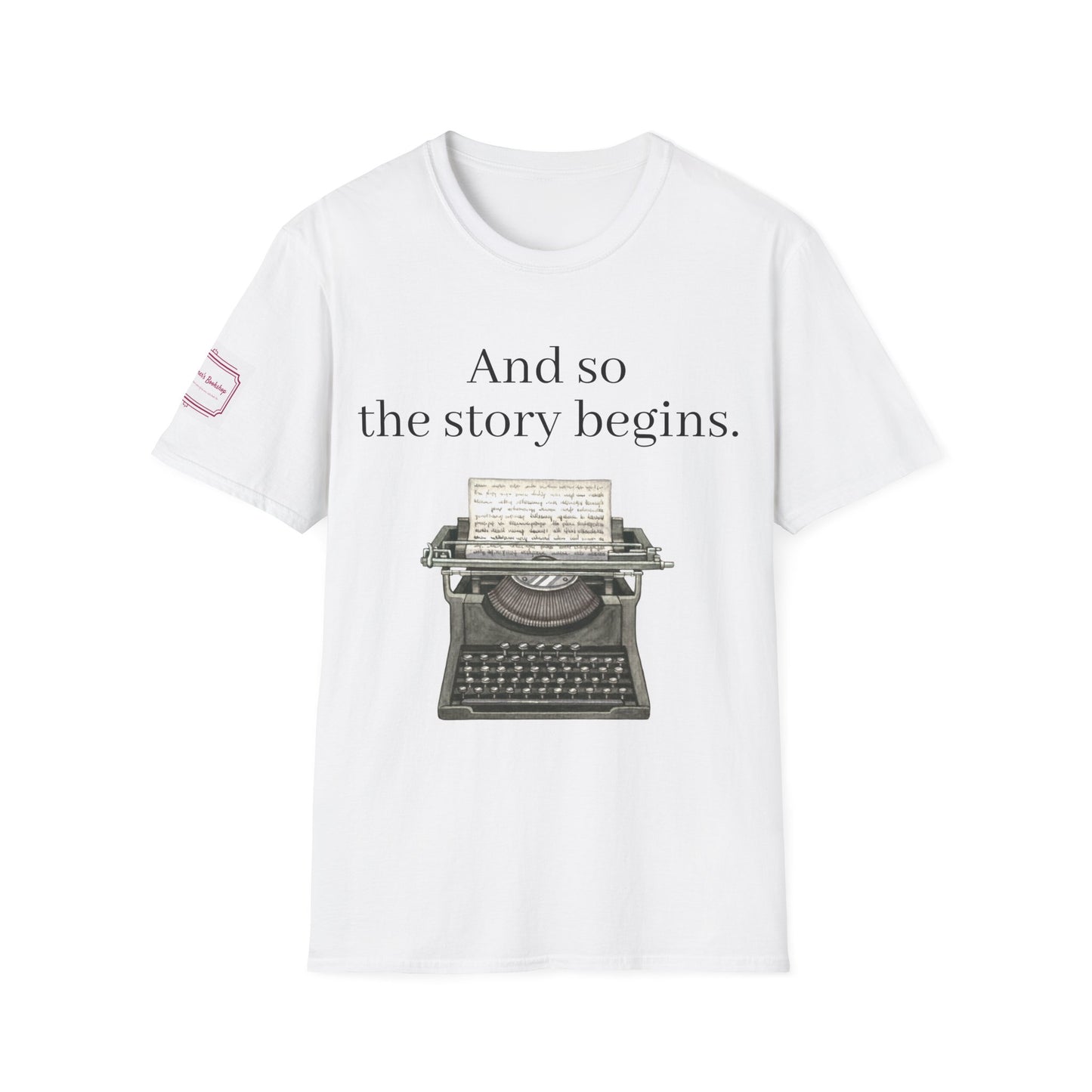 Unisex T-Shirt - Vintage Writing "Story Begins" for Book Lovers