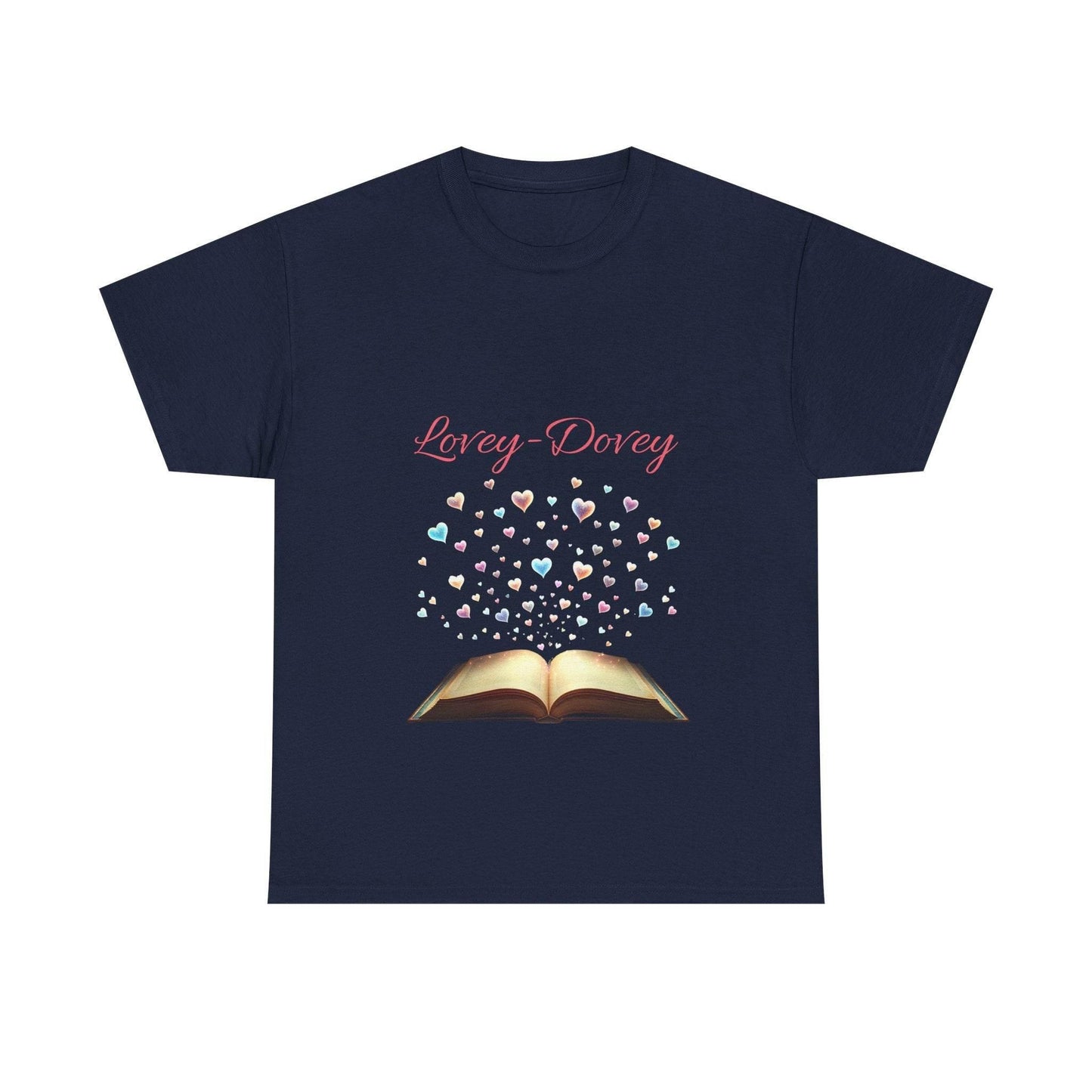 Lovey - Dovey - Unisex Heavy Cotton Tee - Sweet Romance - The Dreamer's Bookshop.