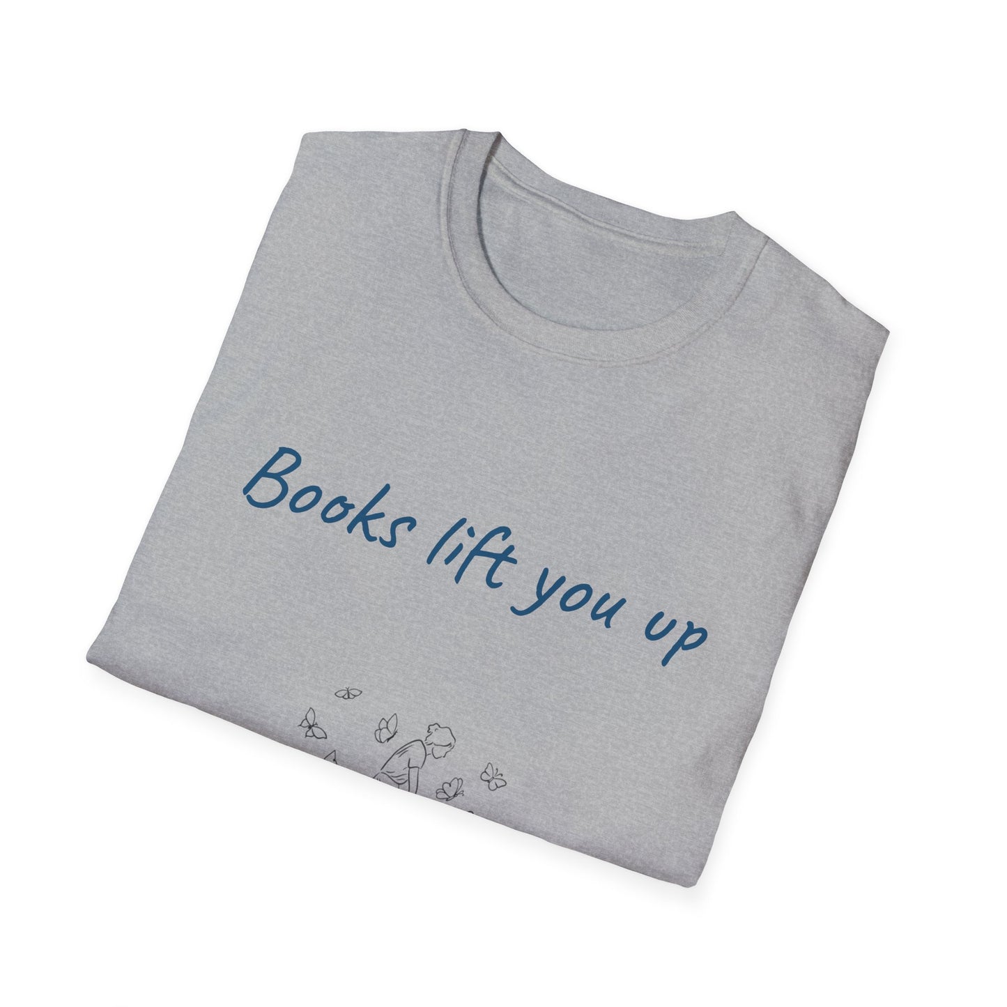 Inspirational Unisex Softstyle T-Shirt - Books Lift You Up