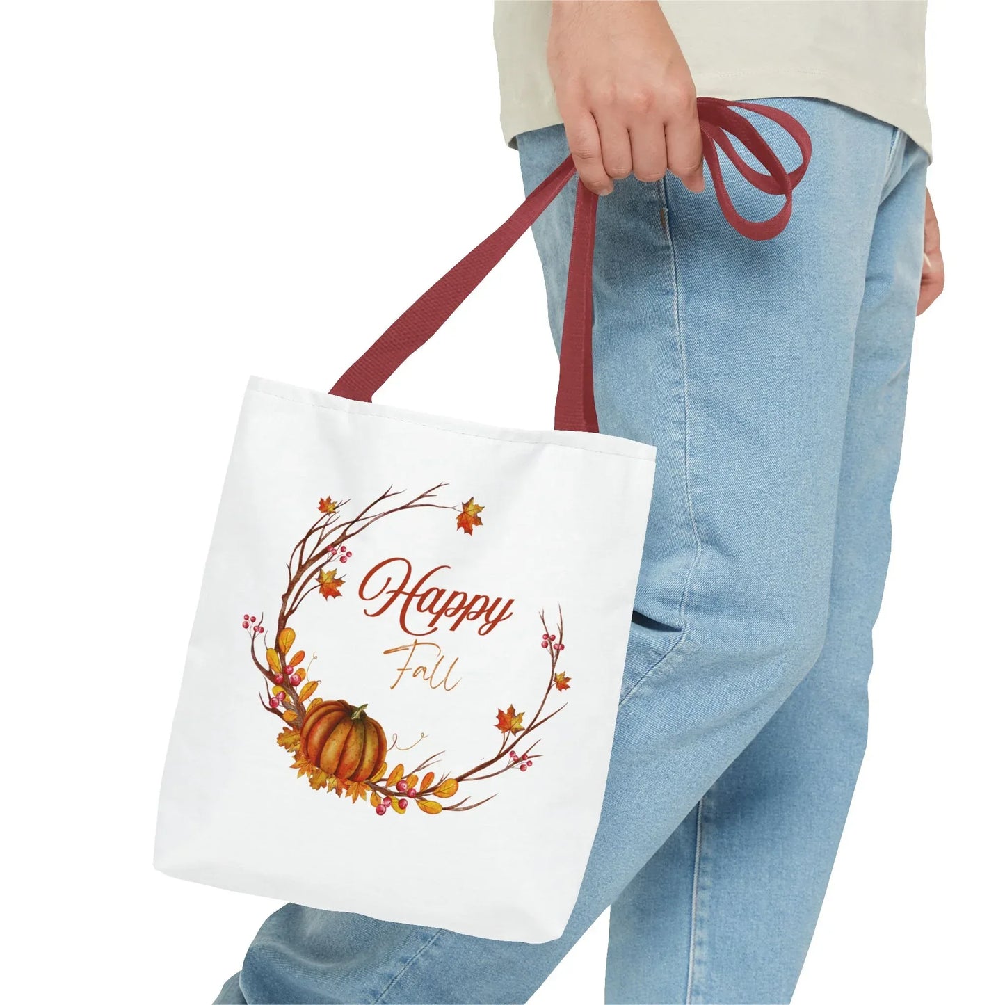 Happy Fall Tote Bag - Cozy Autumn Design - The Dreamer's Bookshop.